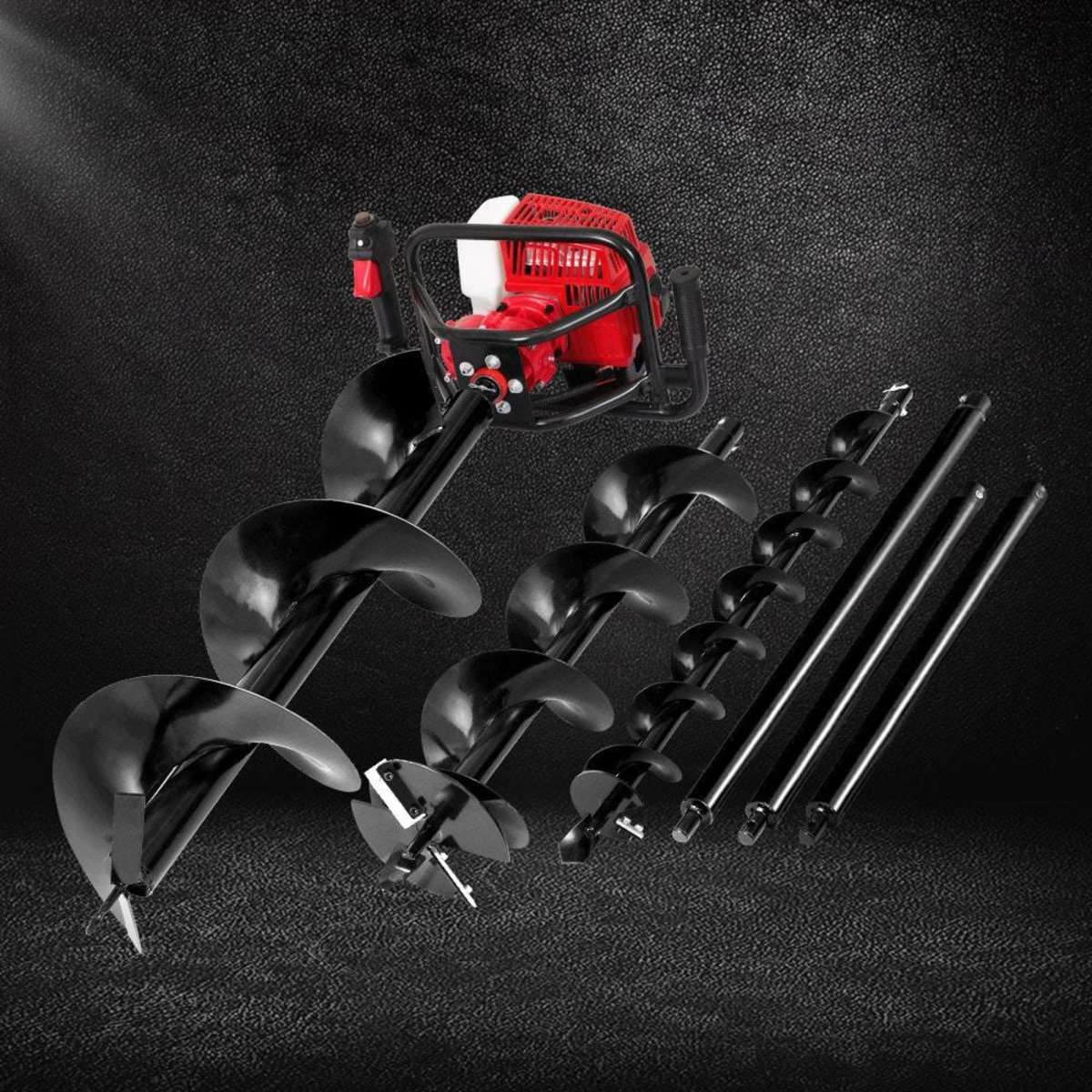 Giantz Post Hole Digger 92CC Petrol Motor Drill Extension Auger Bits