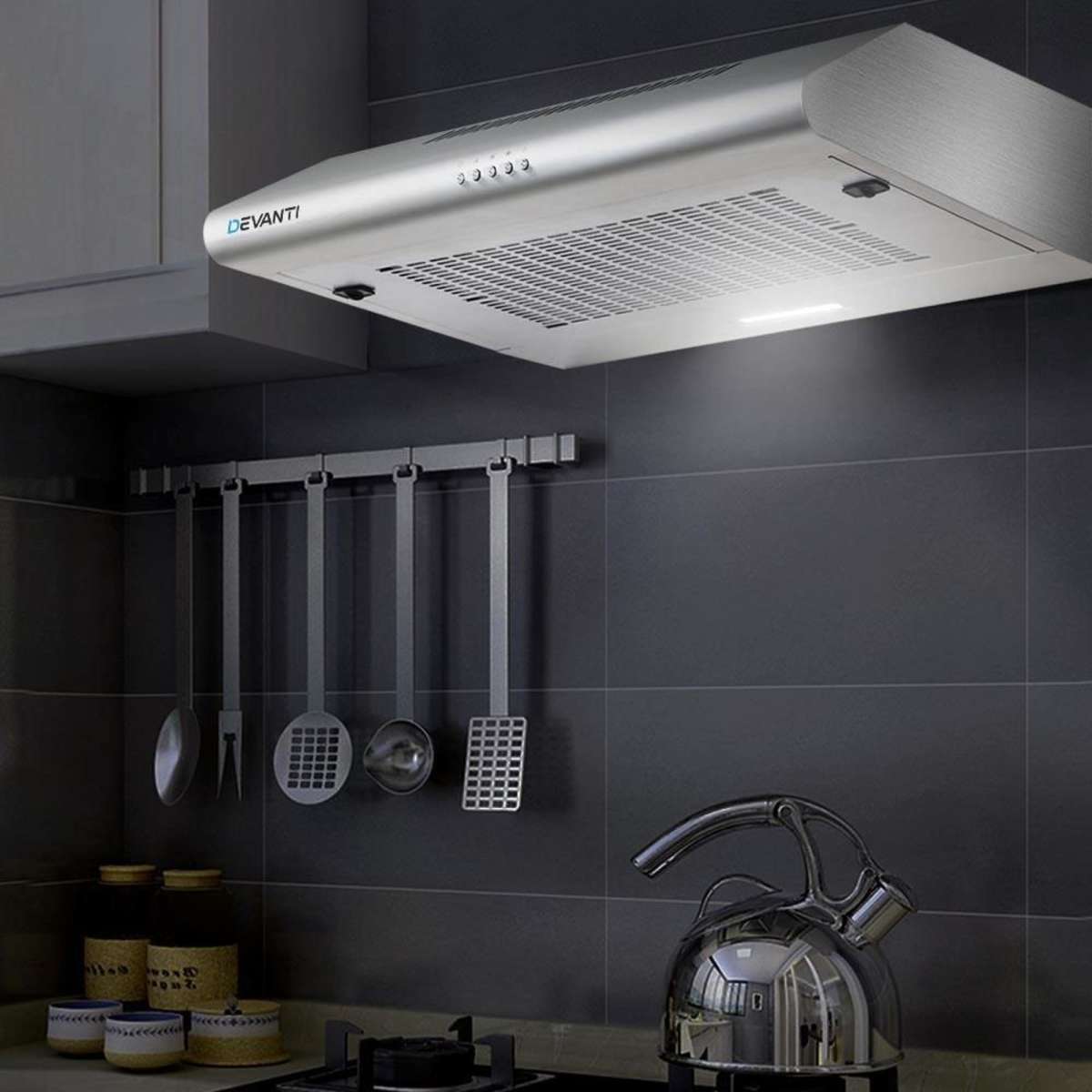 Devanti 600mm Range Hood 60cm Rangehood Stainless Steel Woolworths