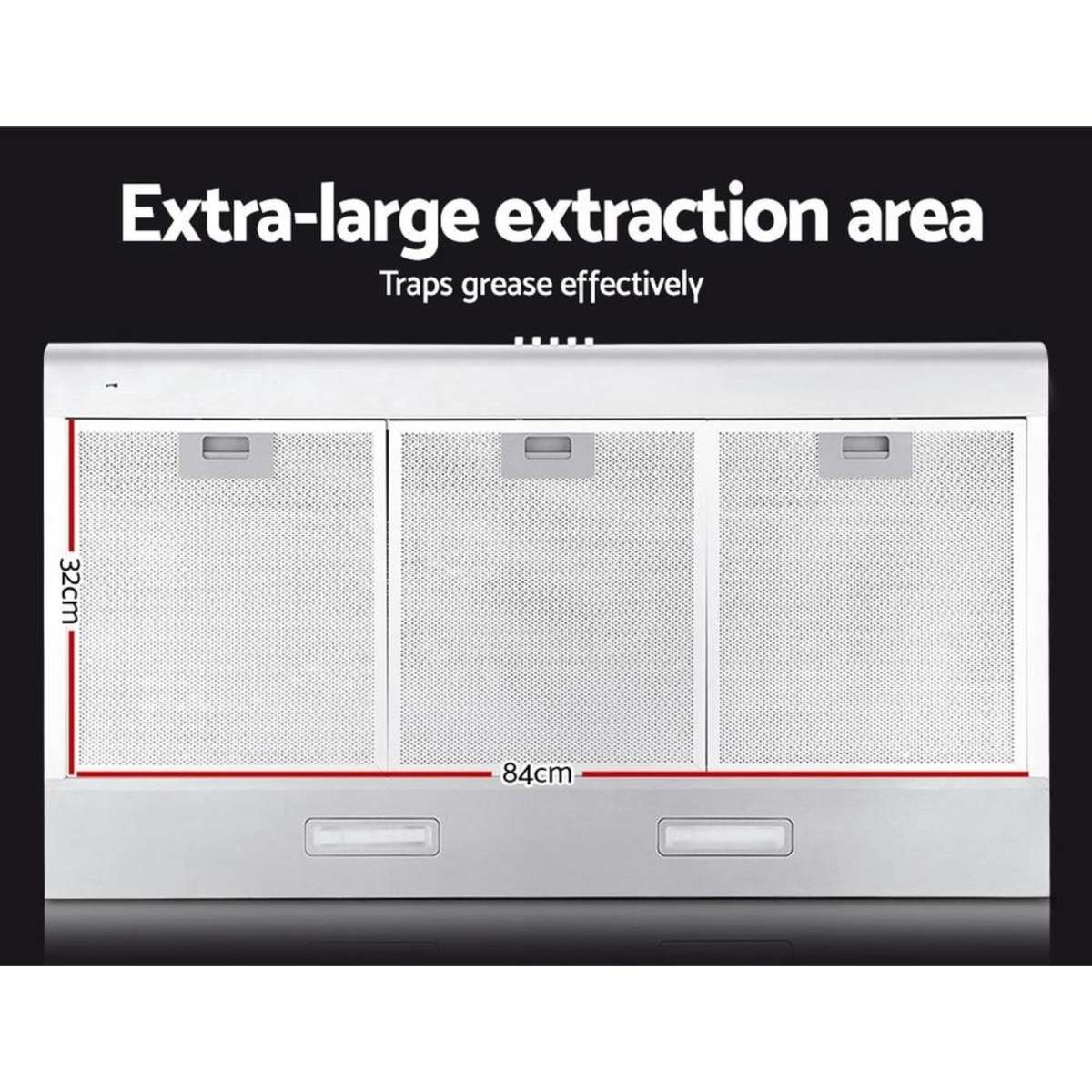 Devanti 900mm Range Hood 90cm Rangehood Stainless Steel Woolworths