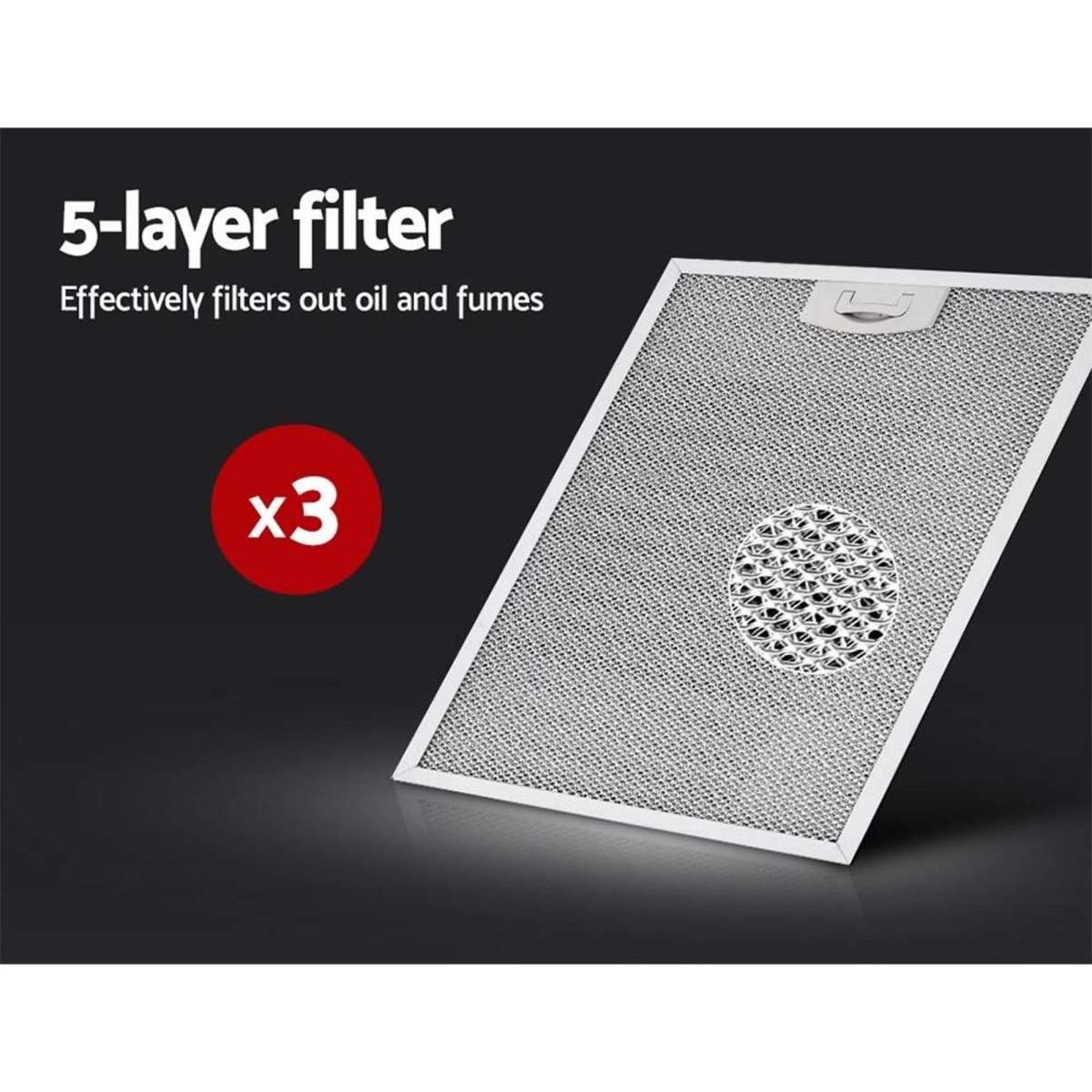 Devanti 900mm Range Hood 90cm Rangehood Stainless Steel Woolworths