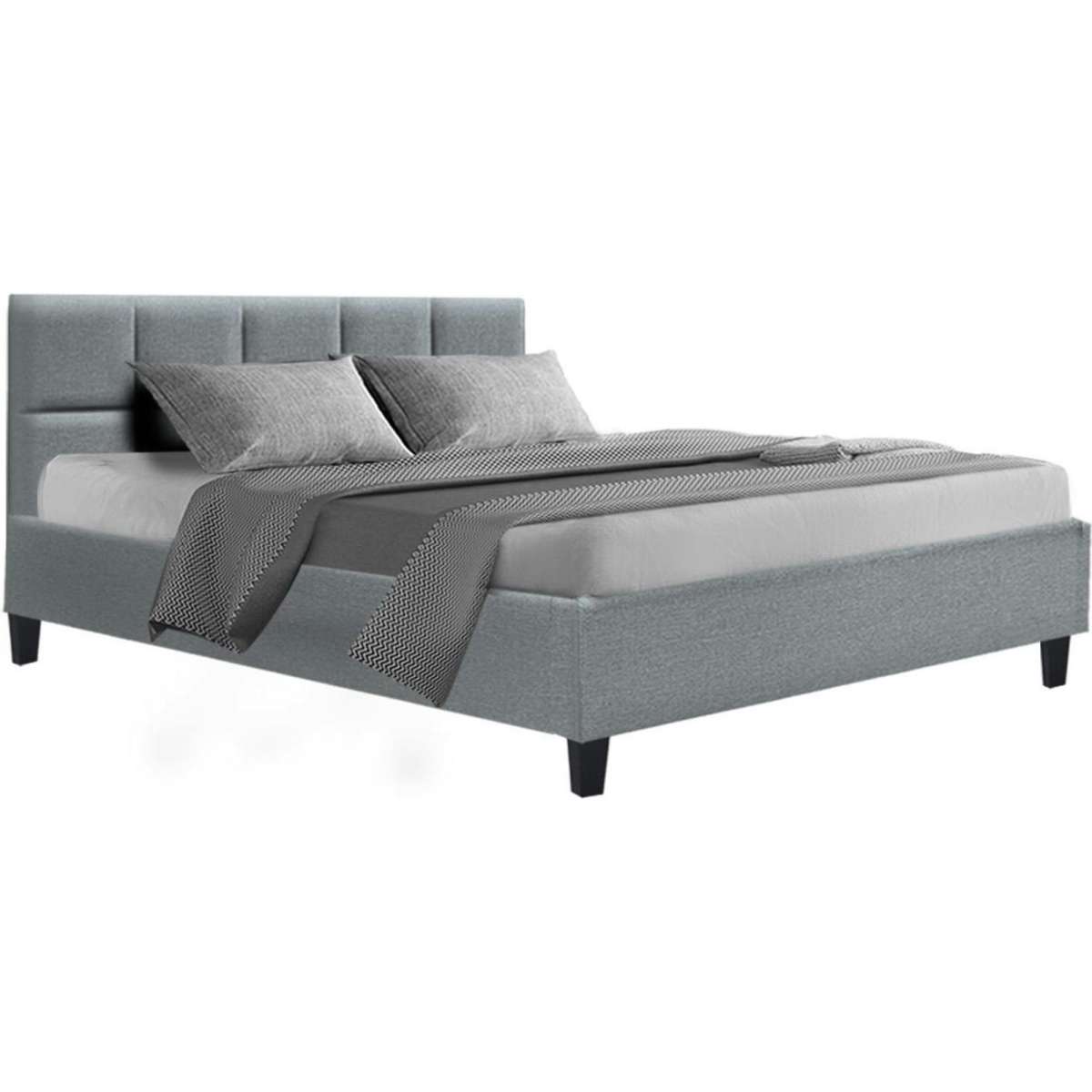 Artiss Bed Frame Queen Size Grey TINO Woolworths
