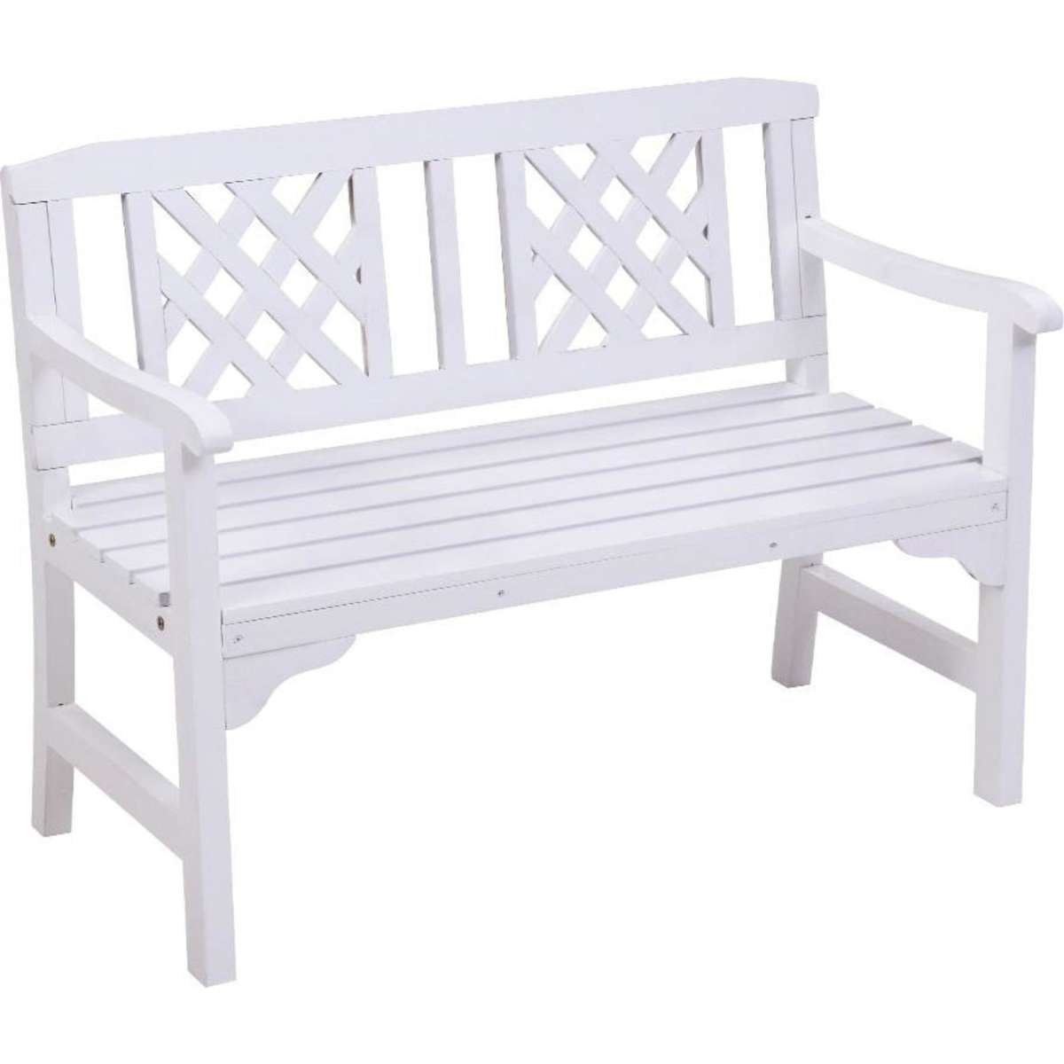 Gardeon Wooden Garden Bench Seat White 1EA Woolworths