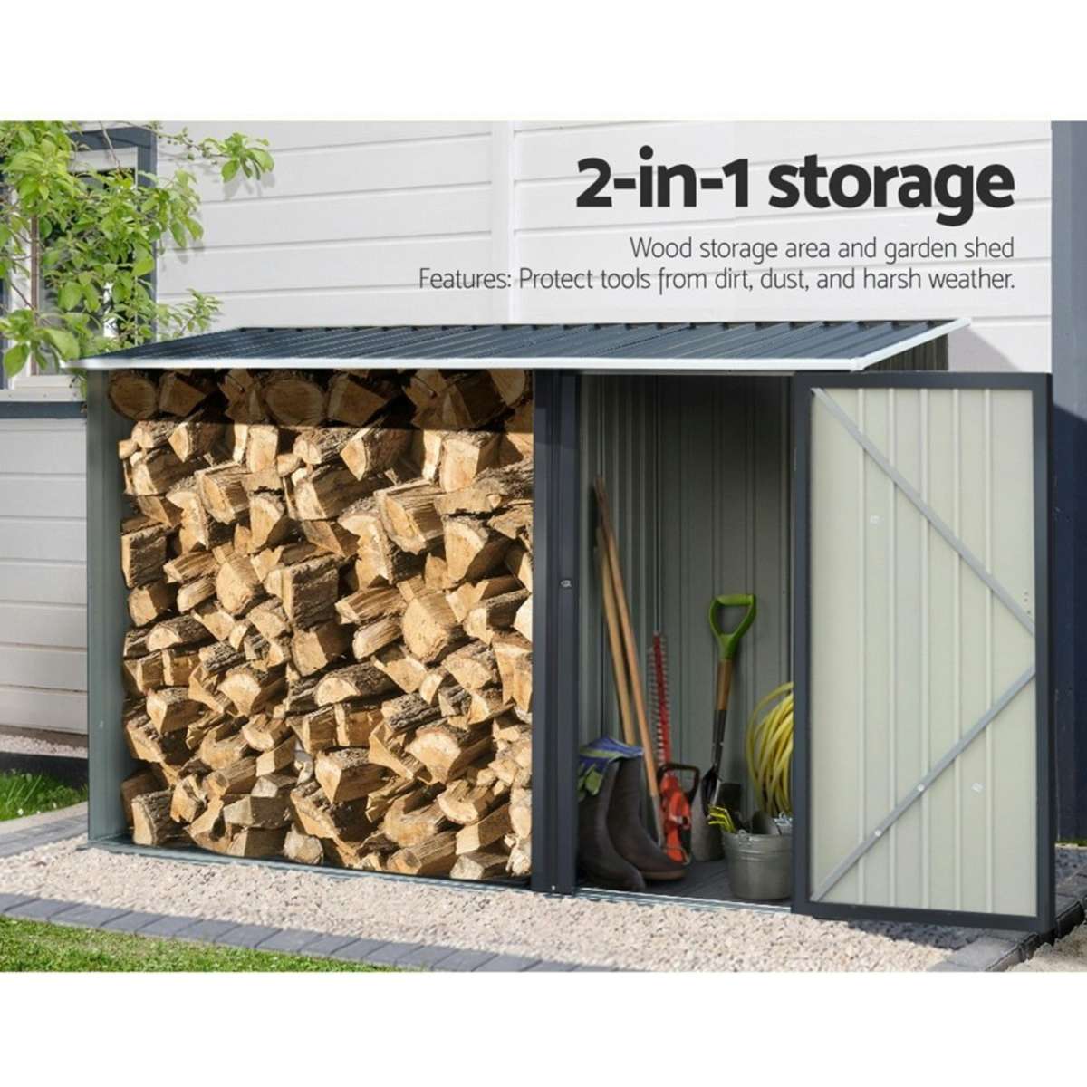 Giantz Garden Shed 2.49x1.04M Sheds Outdoor Tool Storage House