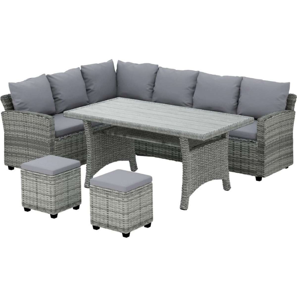 Gardeon 9-Seater Outdoor Dining Set Patio Lounge Furniture Wicker ...