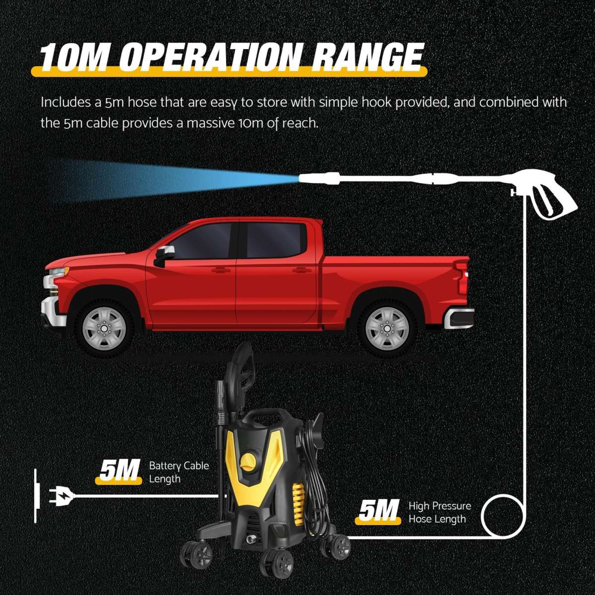 Advwin Electric High Power Pressure Washer Cleaner Machine With Big