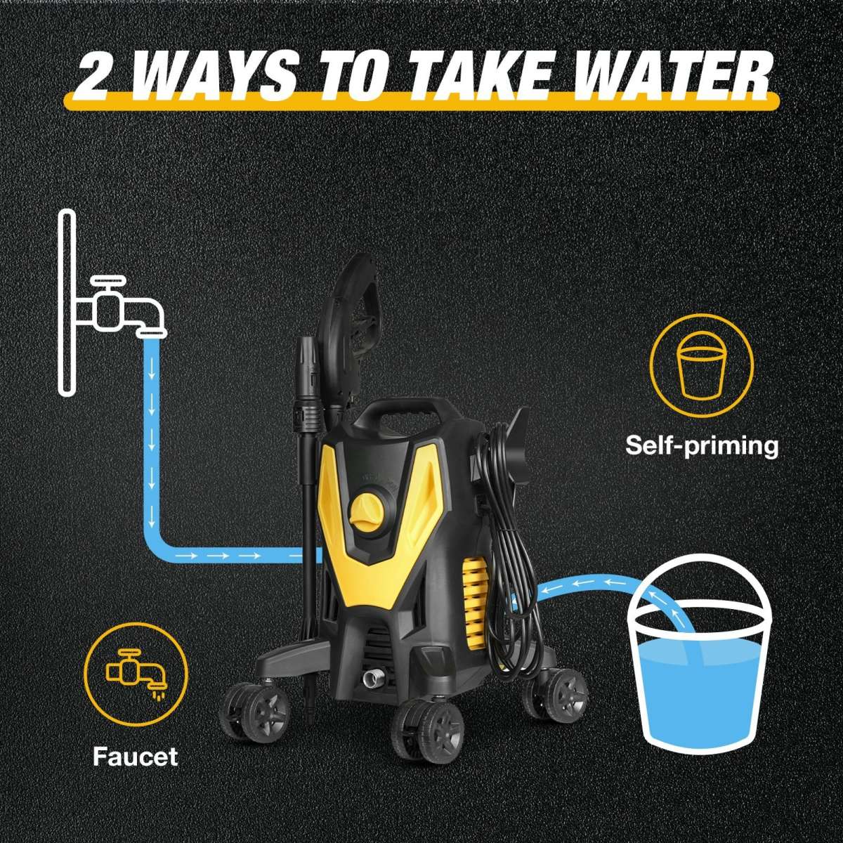 Advwin Electric High Power Pressure Washer Cleaner Machine With Big