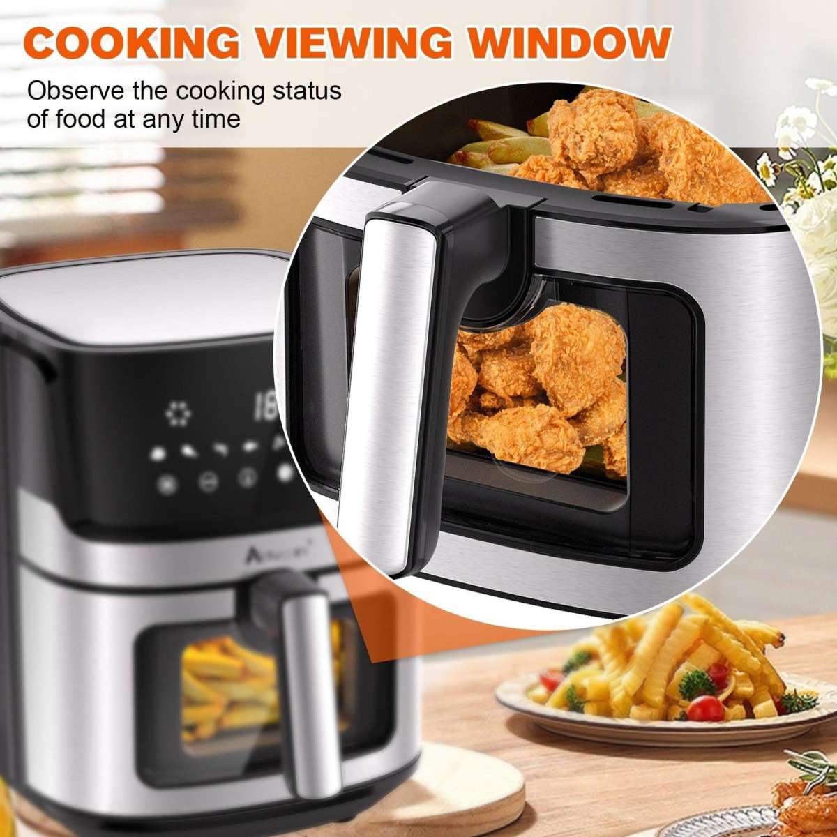 Advwin Air Fryer 8L Digital XXL Air Fryer Oil-Less Healthy Electric ...