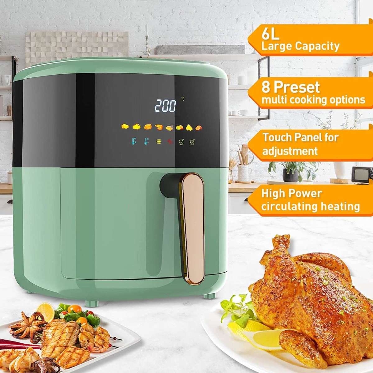 Advwin 6L Air Fryer, OilLess Healthy Electric Cooker Kitchen Oven