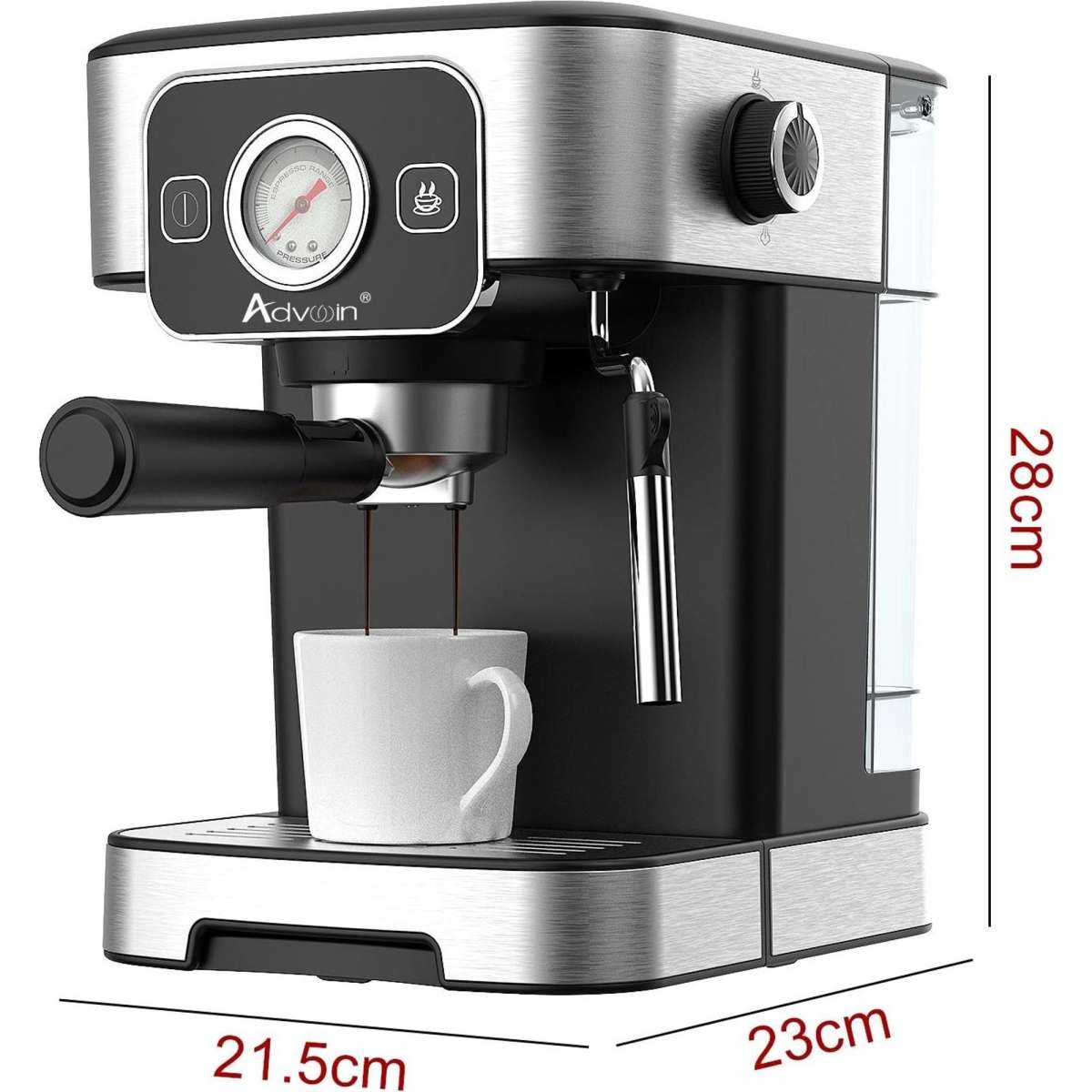 Advwin 2in1 Coffee Machine Milk Frother Woolworths