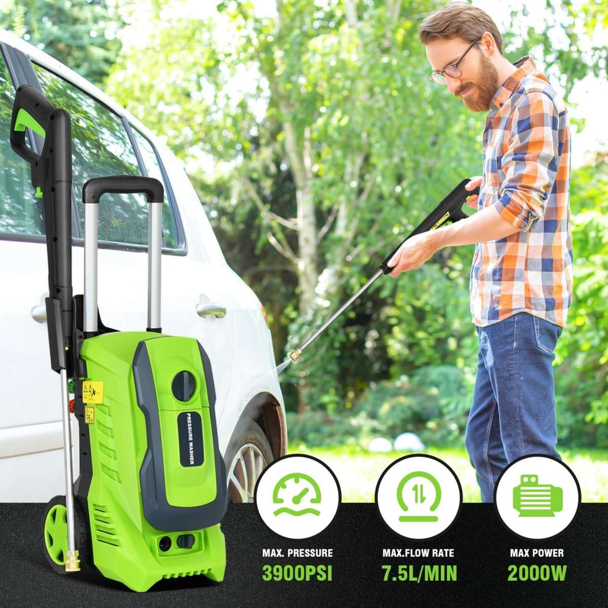 Advwin Portable 3500PSI High Power Pressure Washer 2000W Woolworths