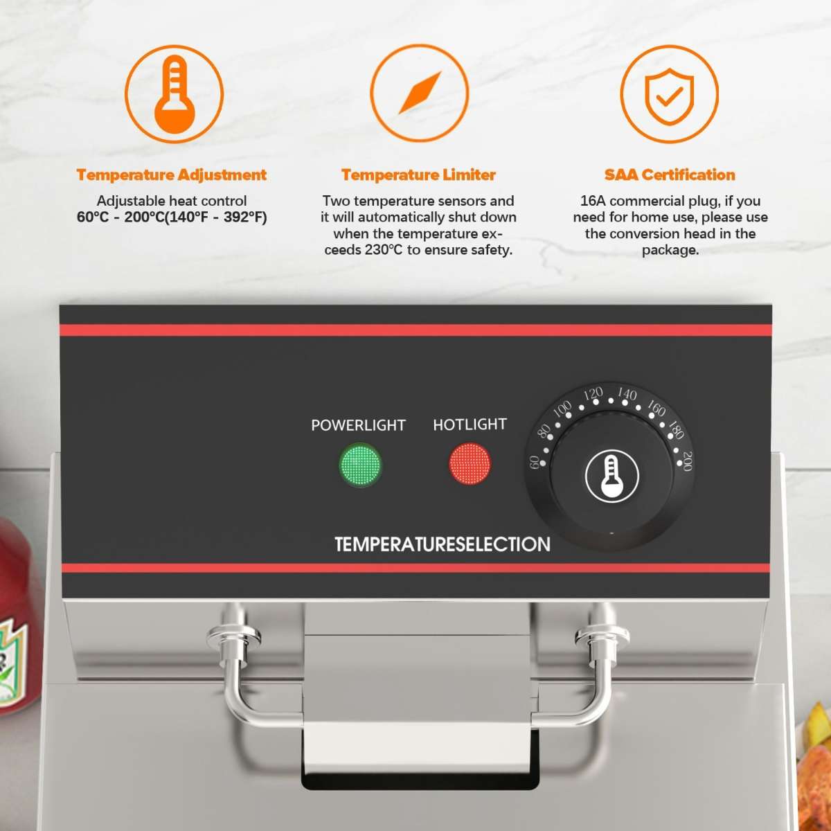 Advwin Electric Deep Fryer 2500W 10L Woolworths