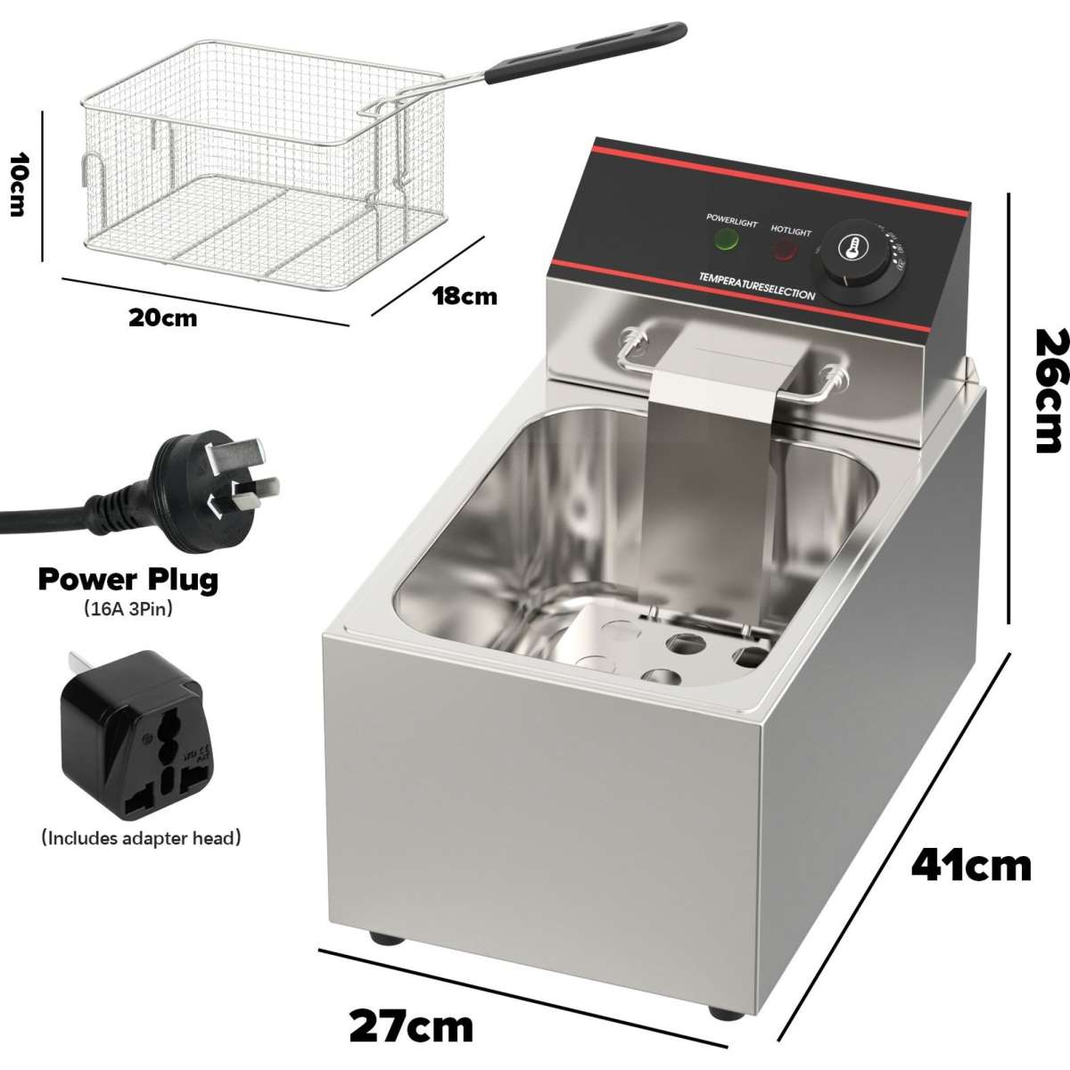 Advwin Electric Deep Fryer 2500W 10L Woolworths