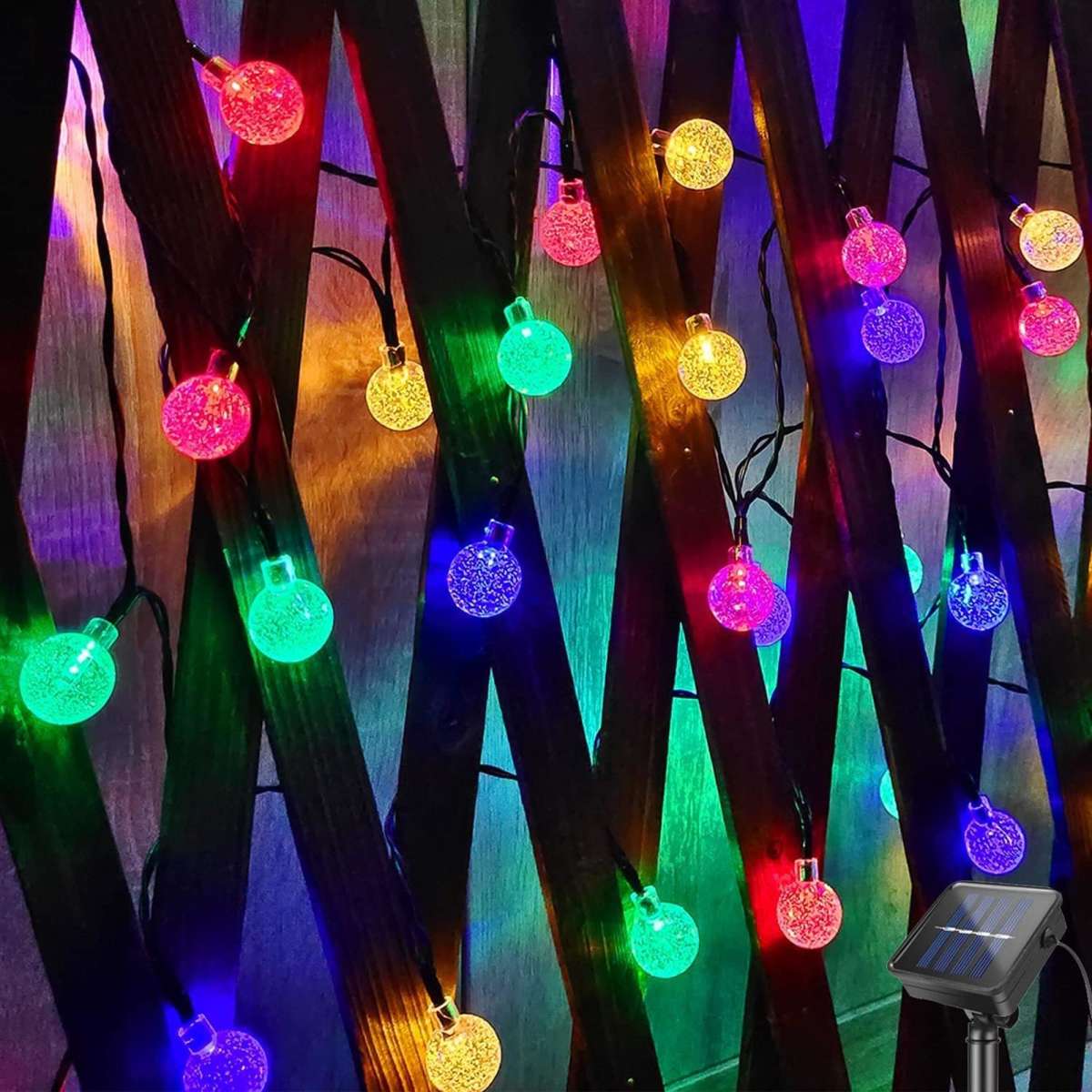 Advwin 12M Solar Powered LED Xmas Fairy Spherical String Lights