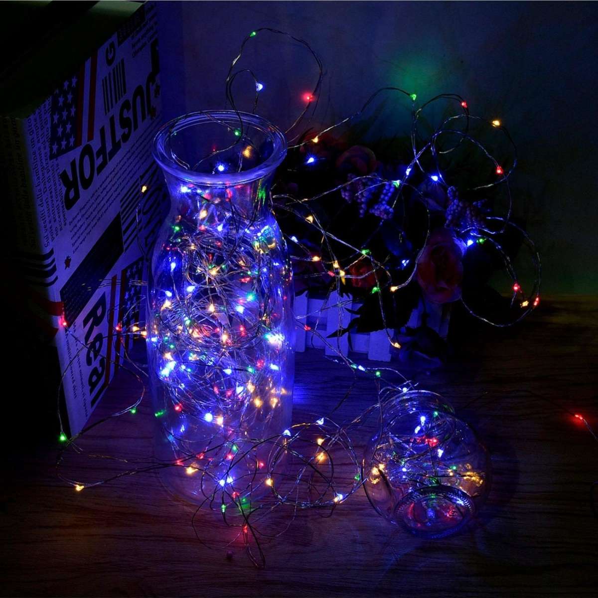 Advwin 22M 8 Modes Solar Powered LED Xmas Fairy String Lights Woolworths