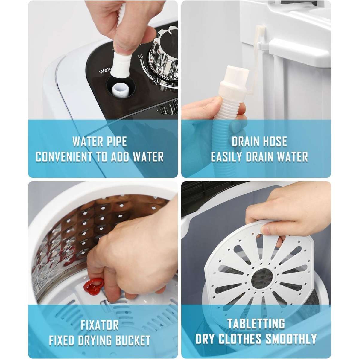 Advwin Single Tub Portable Washing Machine White 4.6KG Woolworths