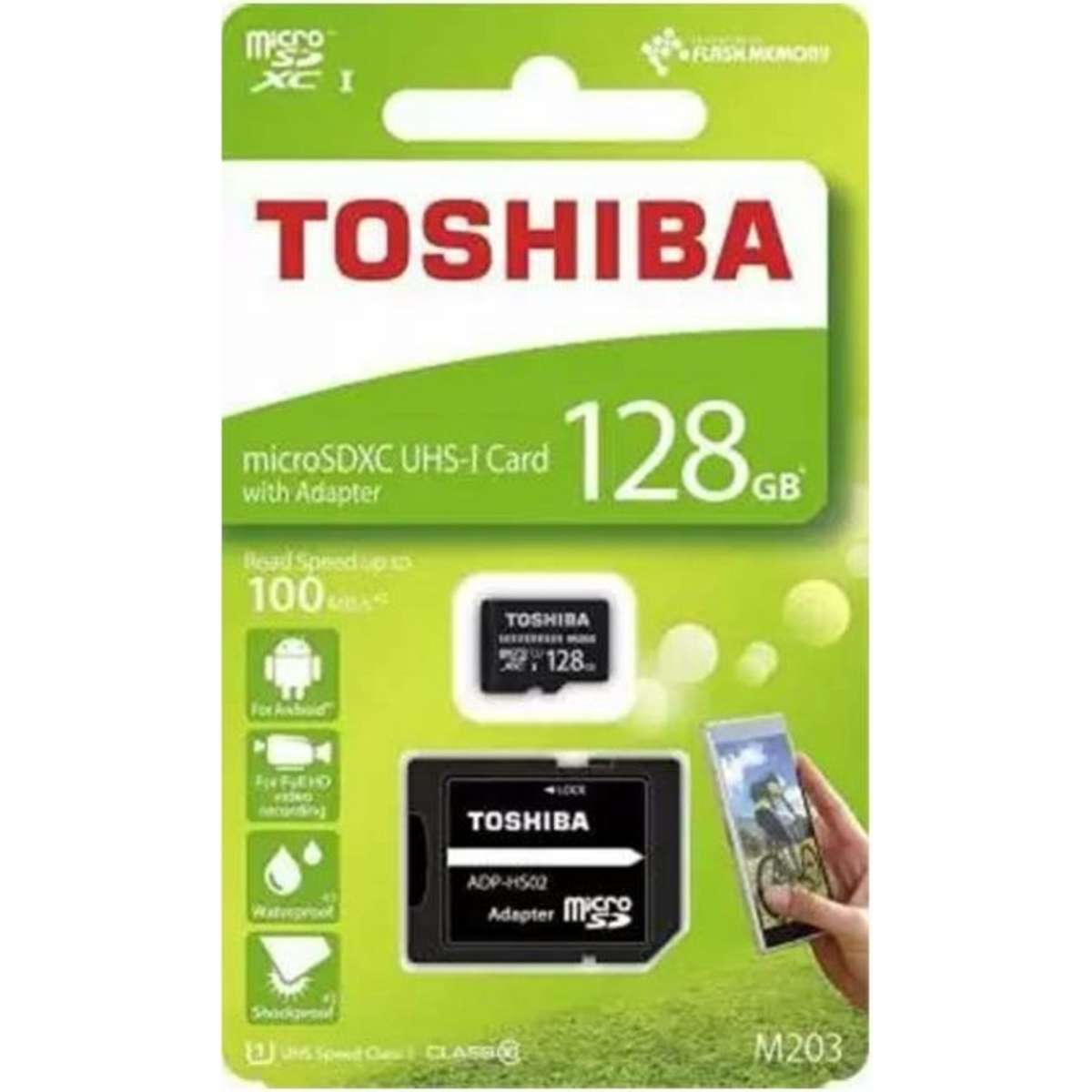 Toshiba EXCERIA M203 128GB microSD Card With Adapter THNM203K1280A2