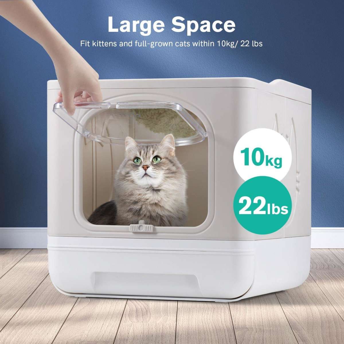 Pet Scene Cat Litter Box Enclosed Kitten Pet Toilet Training Kitty ...