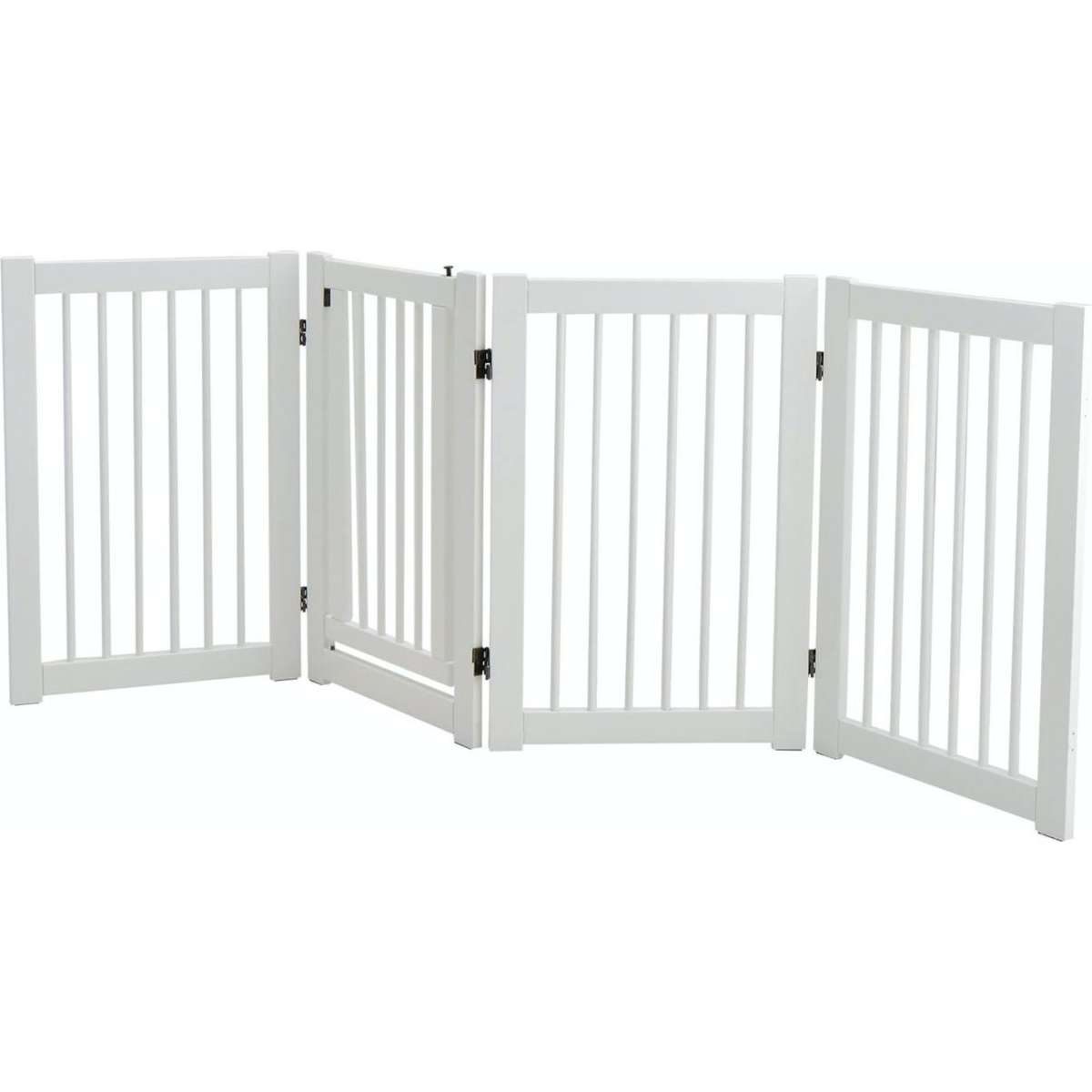 Costway 4-Panel Safety Fence Folding Puppy Gate White | Woolworths