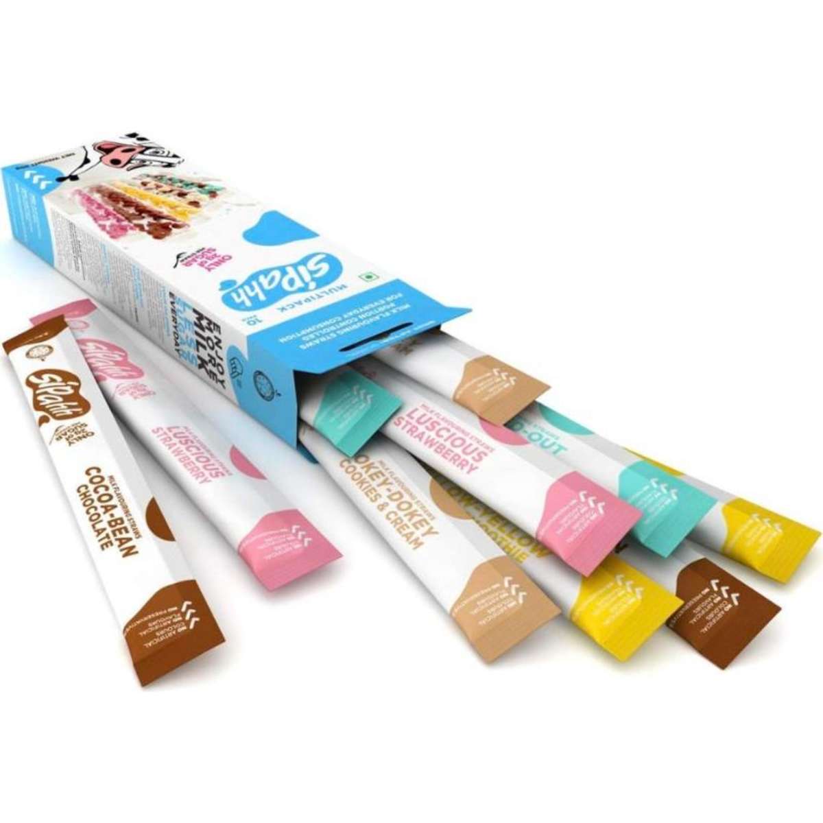 Sipahh Milk Flavouring Straws Multipack 40 straws 140g Woolworths