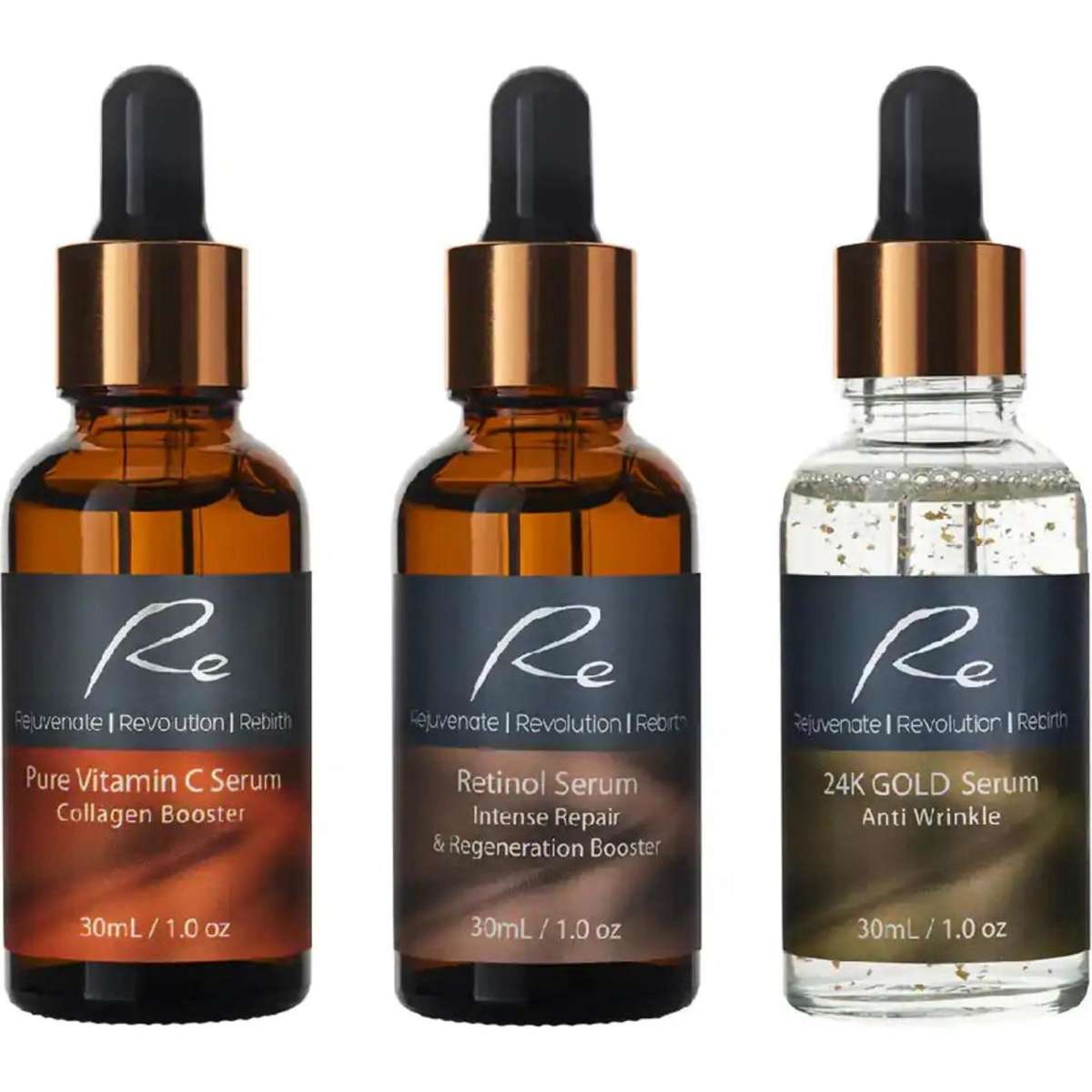 Re 3 x Re Facial Serums - Revive Treatment AM/PM - 3x30mL | Woolworths