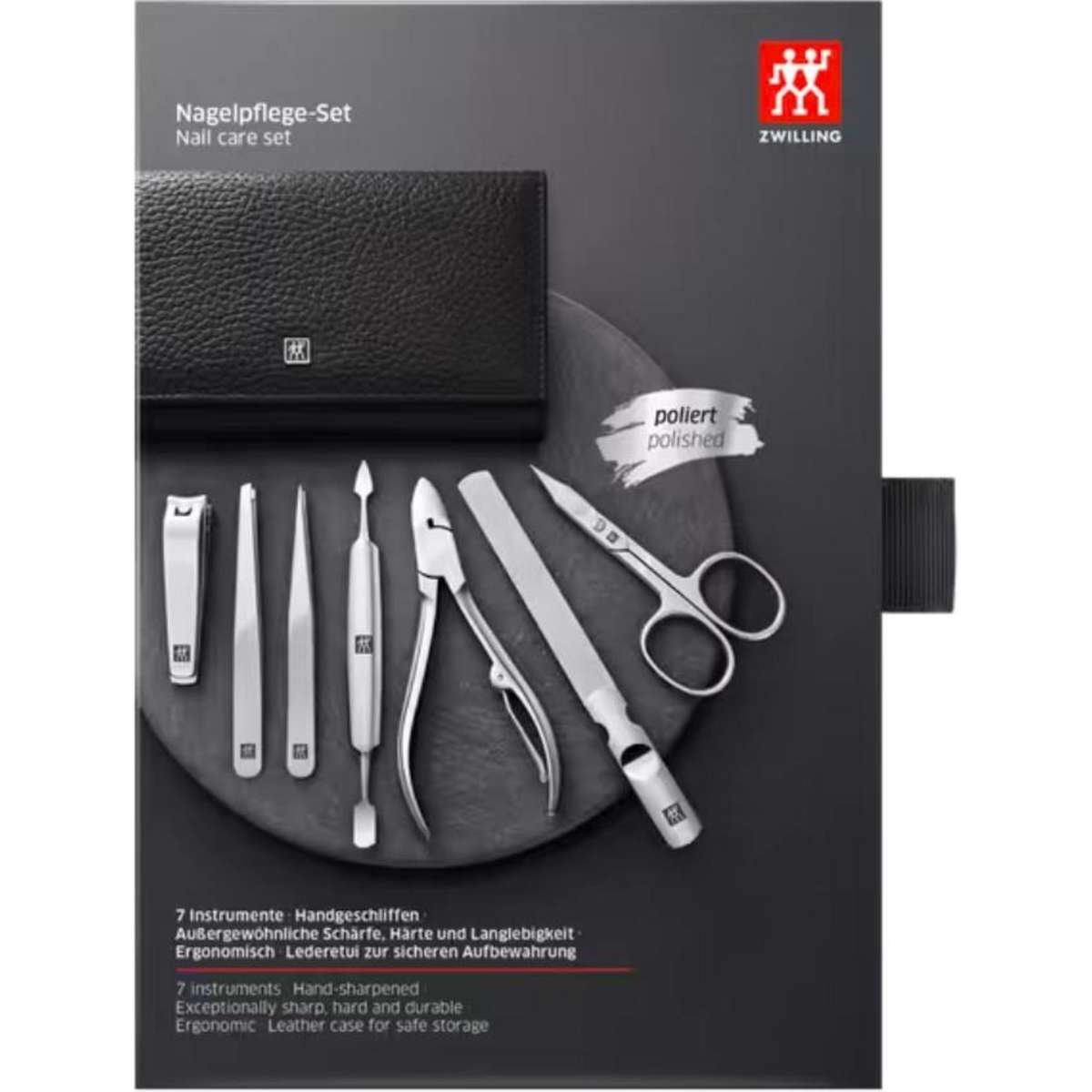 Zwilling Classic Inox Manicure 7pc Set w/ Leather Case | Woolworths