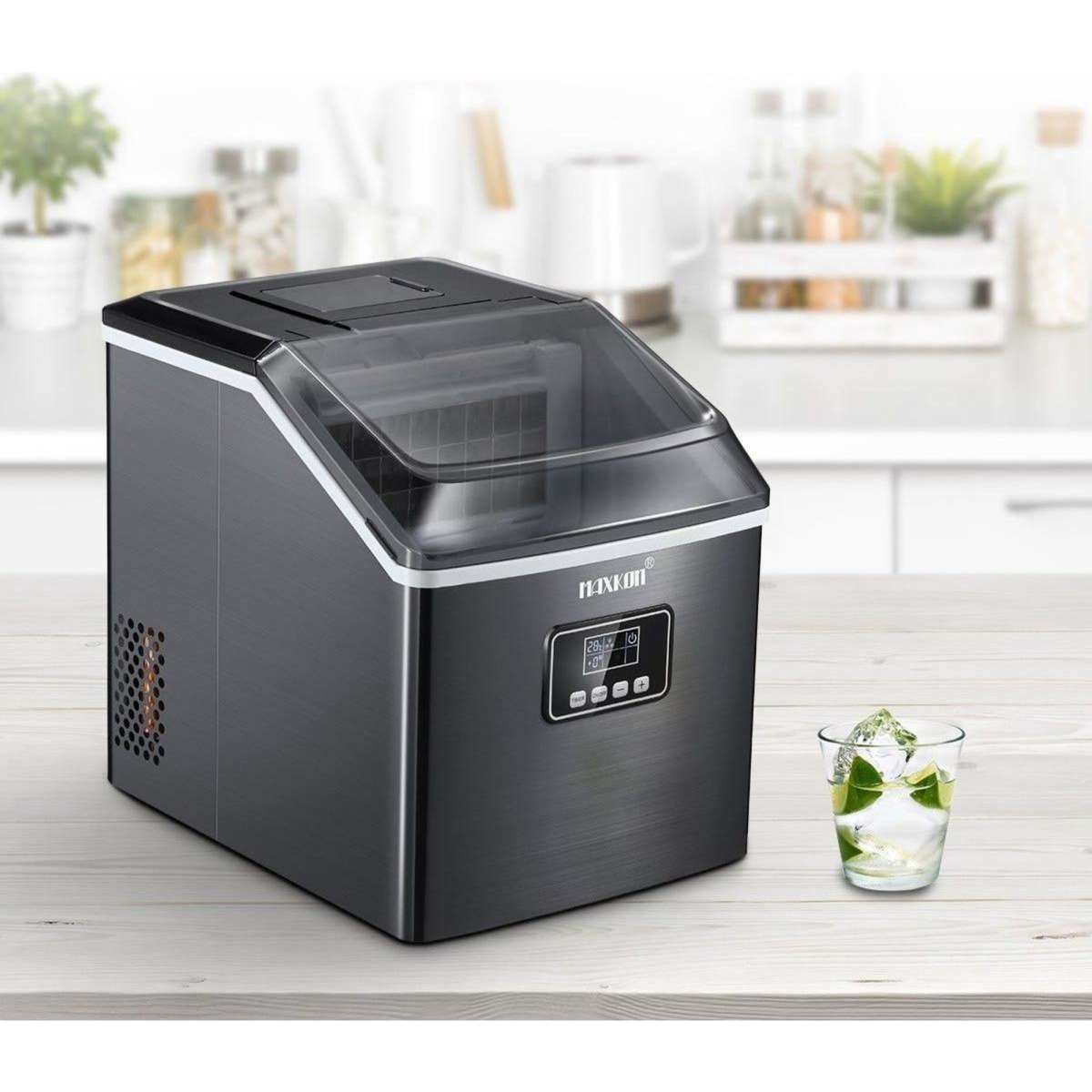 Maxkon 17KG Portable Commercial Ice Maker Machine Stainless Steel Fast