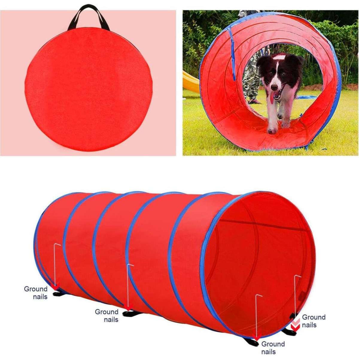 Pet Scene Petscene Dog Agility Equipment 5PC Set Obstacle Course Pet