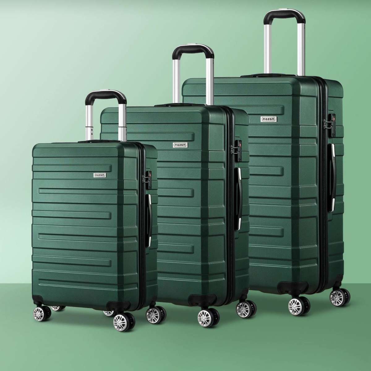 Green on sale luggage bag