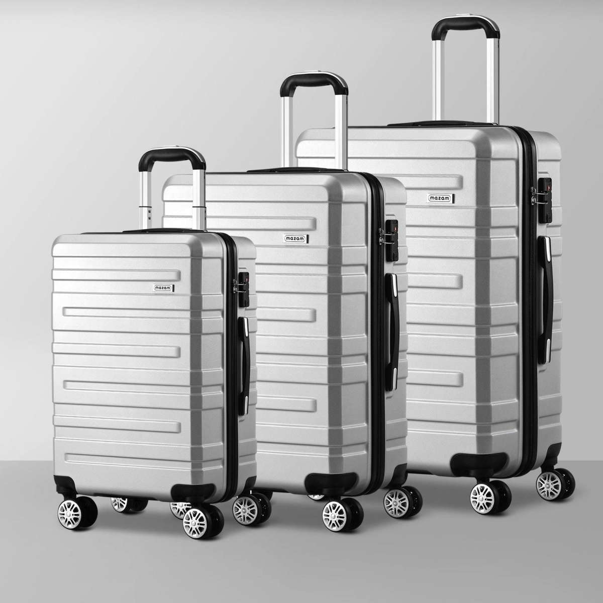 Mazam Mazam 3PCS Luggage Suitcase Trolley Set Travel TSA Lock Storage Hard ...