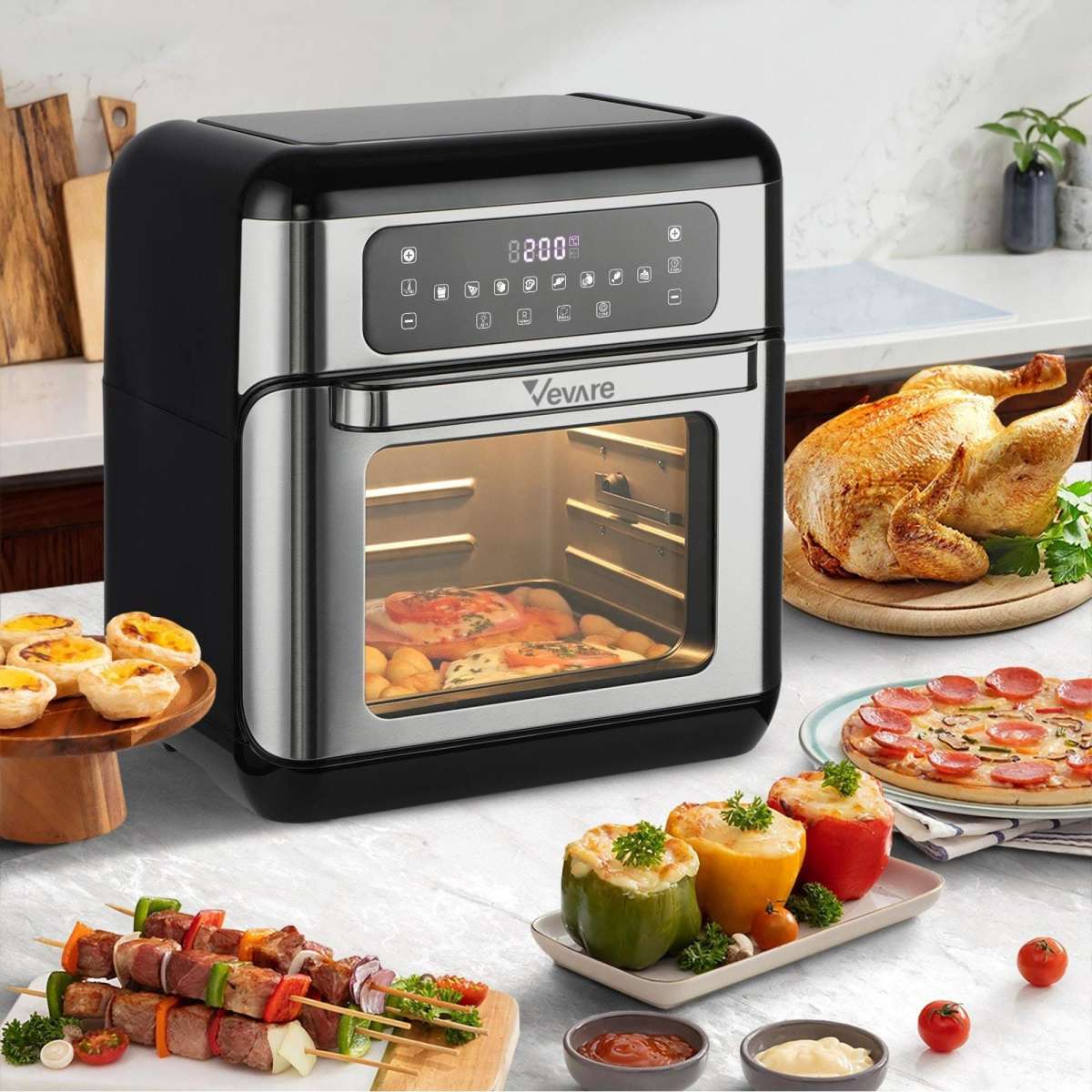 Vevare Air Fryer 10l Convection Oven Digital Fryers Kitchen Cooker 