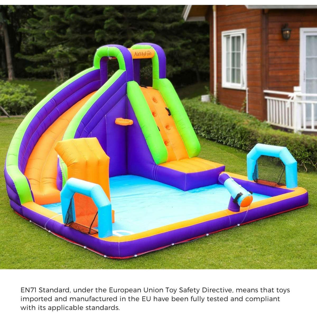 AirMyFun Inflatable Water Slide Bounce House Jumping Castle Park Play