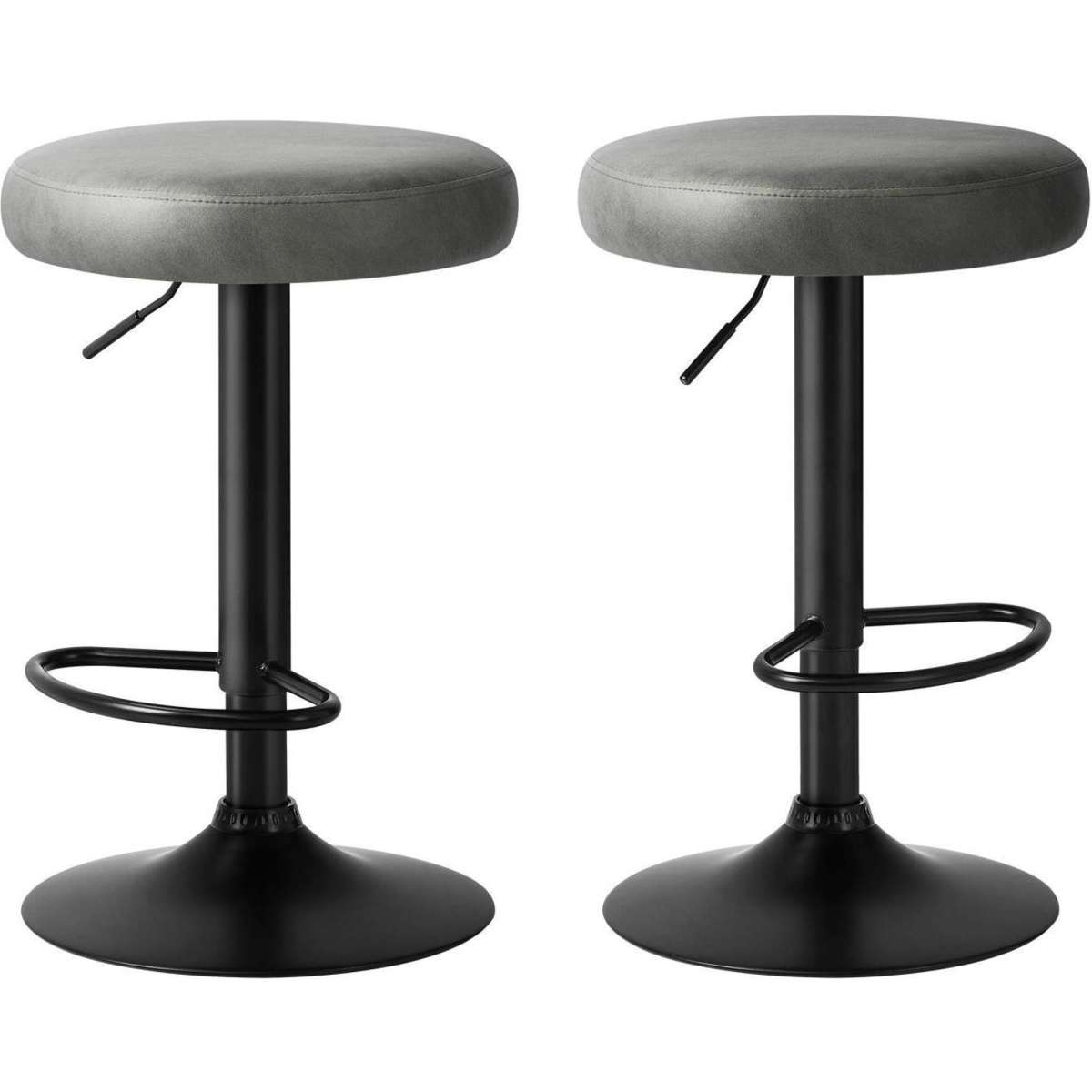 Oikiture Bar Stools Kitchen Stools Gas Lift Dining Chairs PU leather