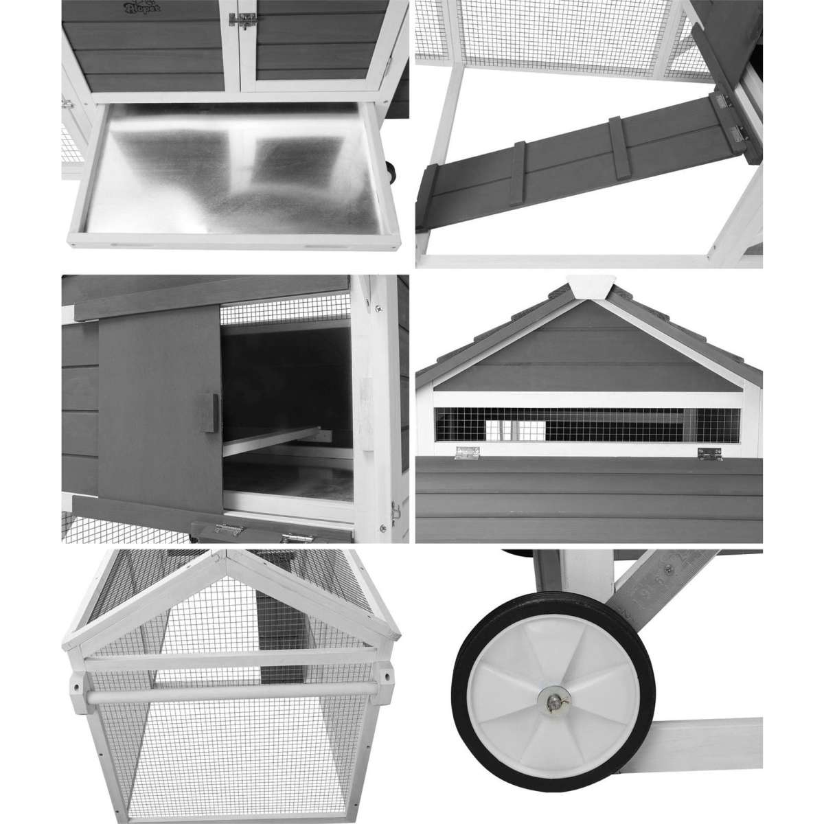 Alopet Chicken Coop Rabbit Hutch Extra Large Wooden House Run Hatch Box