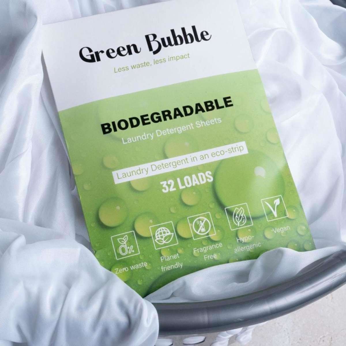 Green Bubble Biodegradable Laundry Detergent Sheets 32 Loads Woolworths