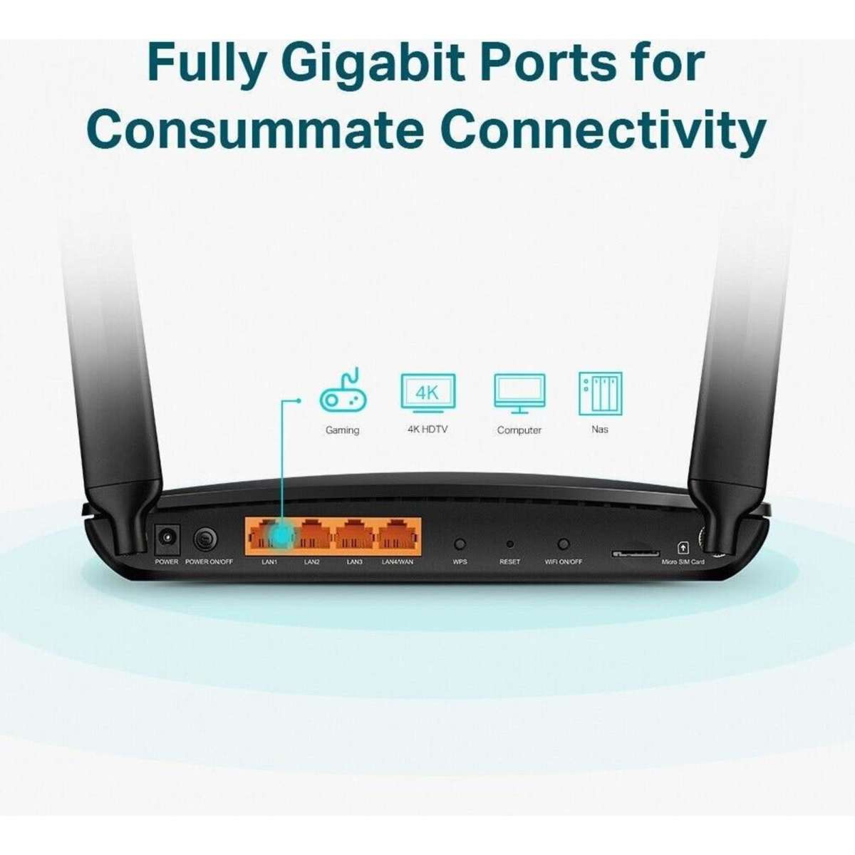 TPLink Archer MR600 AC1200 Wireless Dual Band 4G+ Cat6 LTE Router