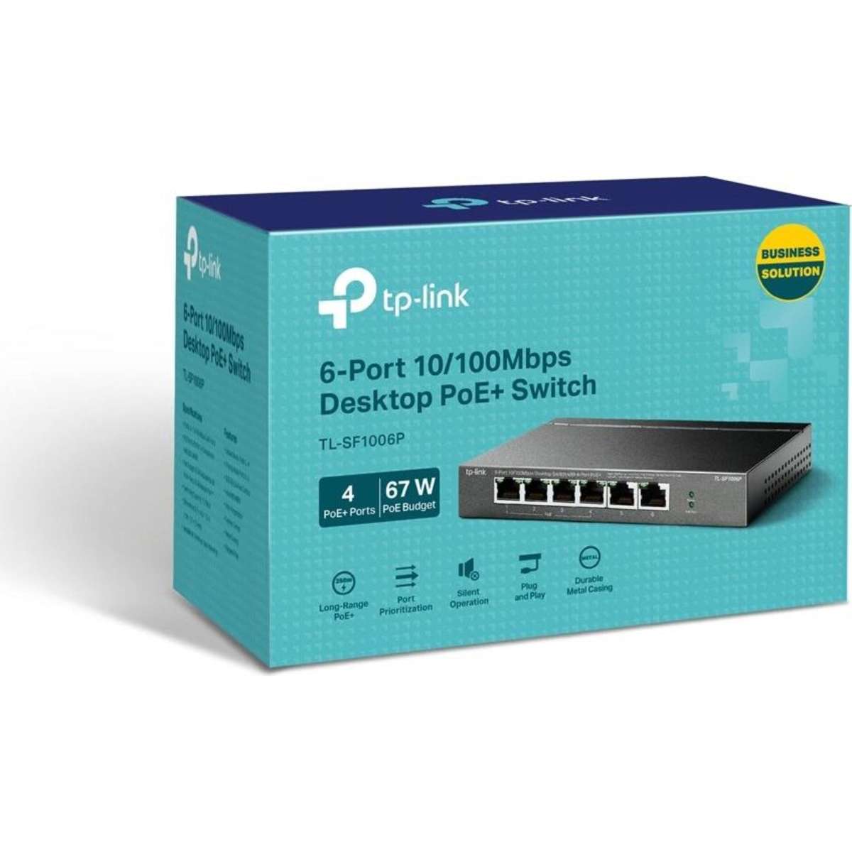 TPLink TLSF1006P 6 Port 100Mbps Desktop Switch with 4 Port