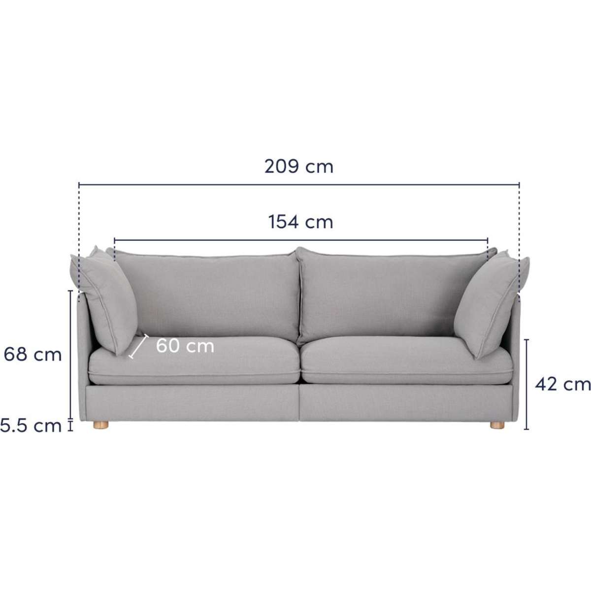 Koala Getaway Sofa 3Seater Choppy Waves Woolworths