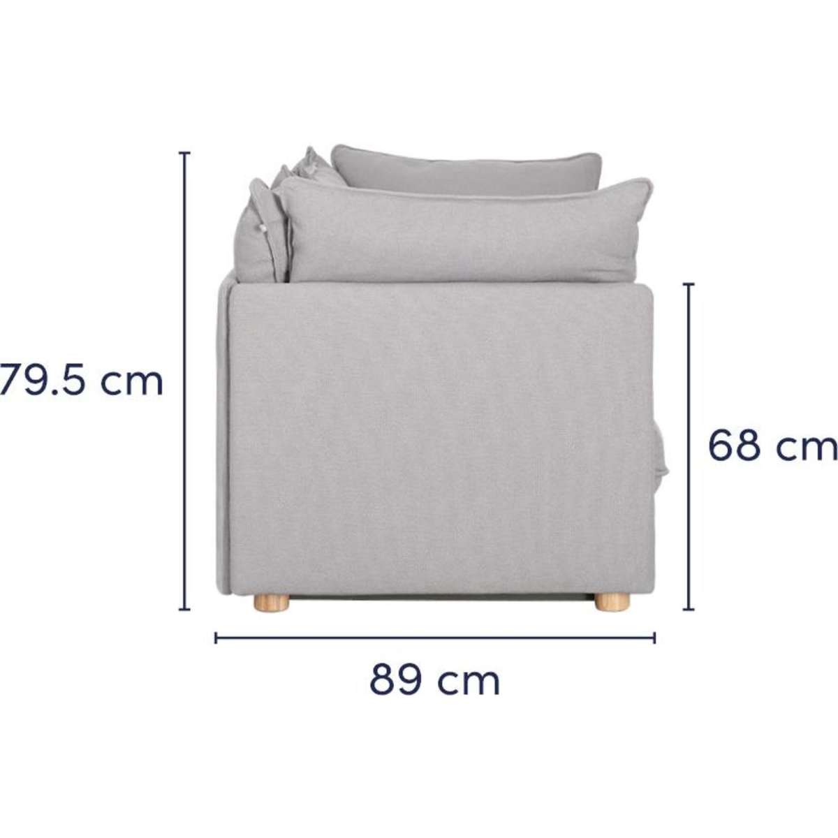 Koala Getaway Sofa 3Seater Choppy Waves Woolworths