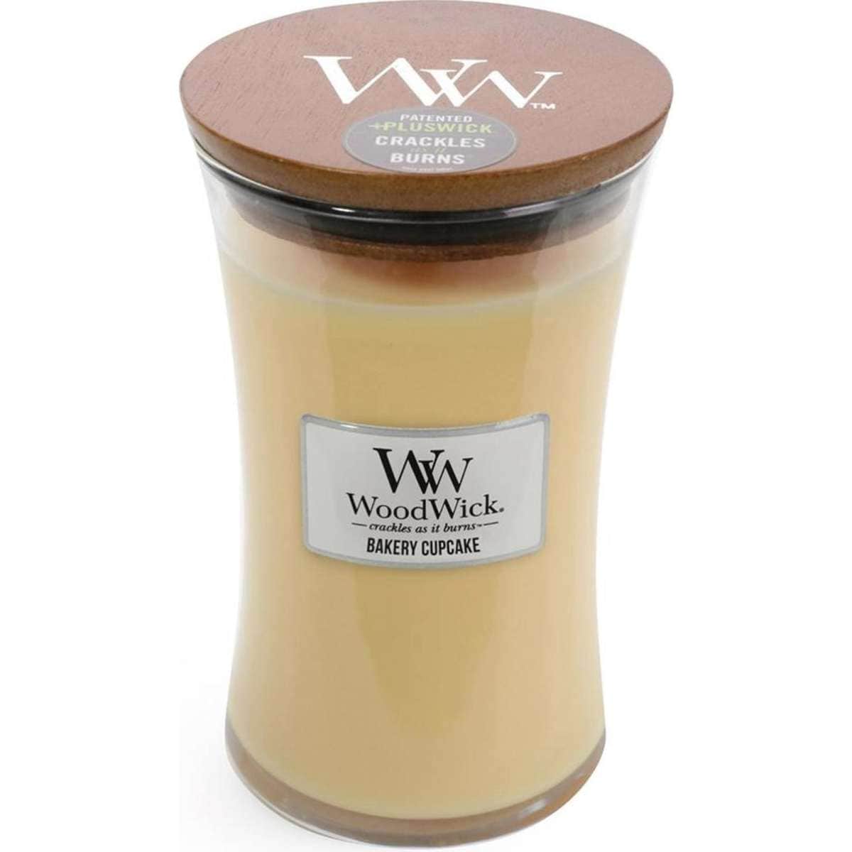 WoodWick Bakery Cupcake Scented Crafted Candle Glass Jar Soy Wax Large