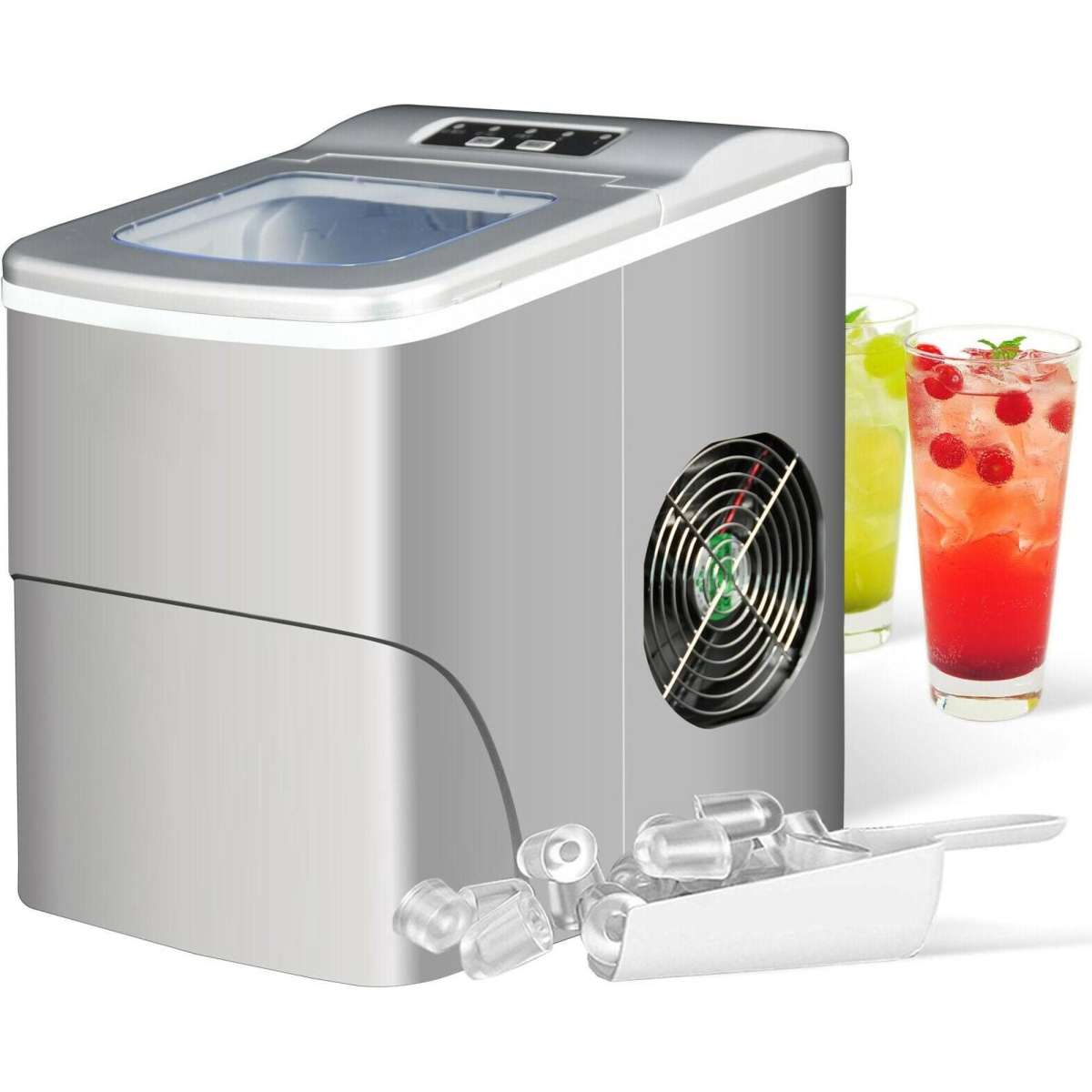 Advwin Countertop 2.2L Commercial Ice Makers Machine Silver Woolworths