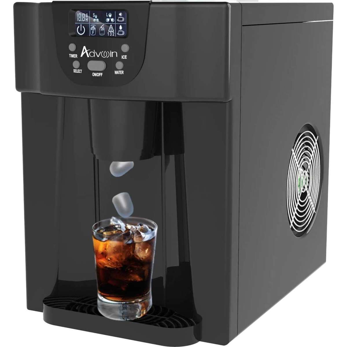 Advwin 2in1 Ice Maker with A Builtin Water Dispenser Black Woolworths