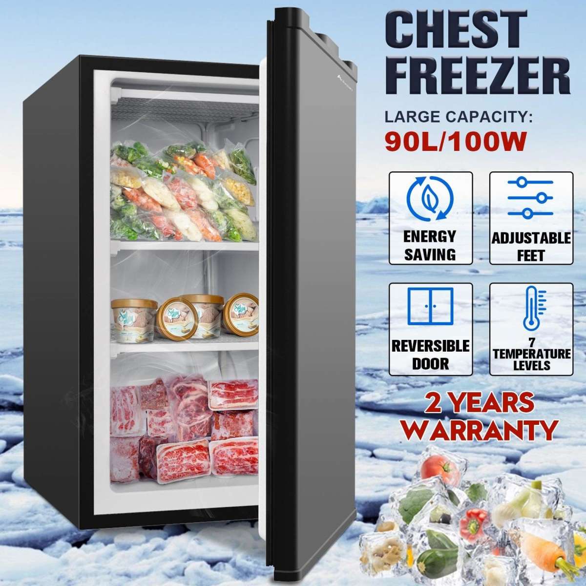 Advwin 88l Mini Upright Freezer Deep Freezer Woolworths