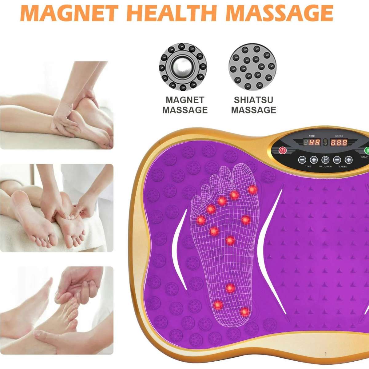 Advwin Purple Vibration Plate Exercise Machine 99 Speed Full Body