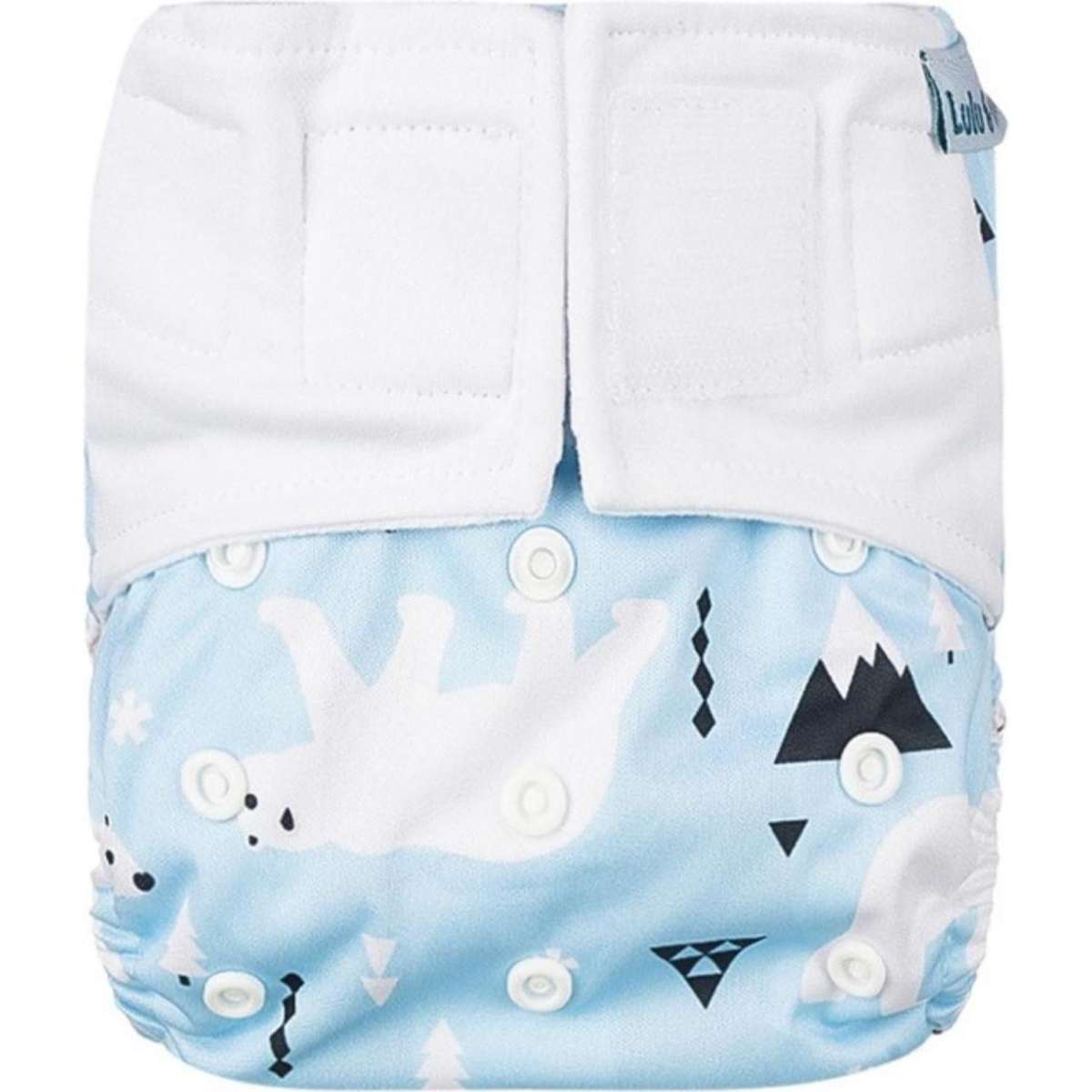 Lulu & Finn Polar Bears Hook And Loop Reusable Cloth Nappy Woolworths