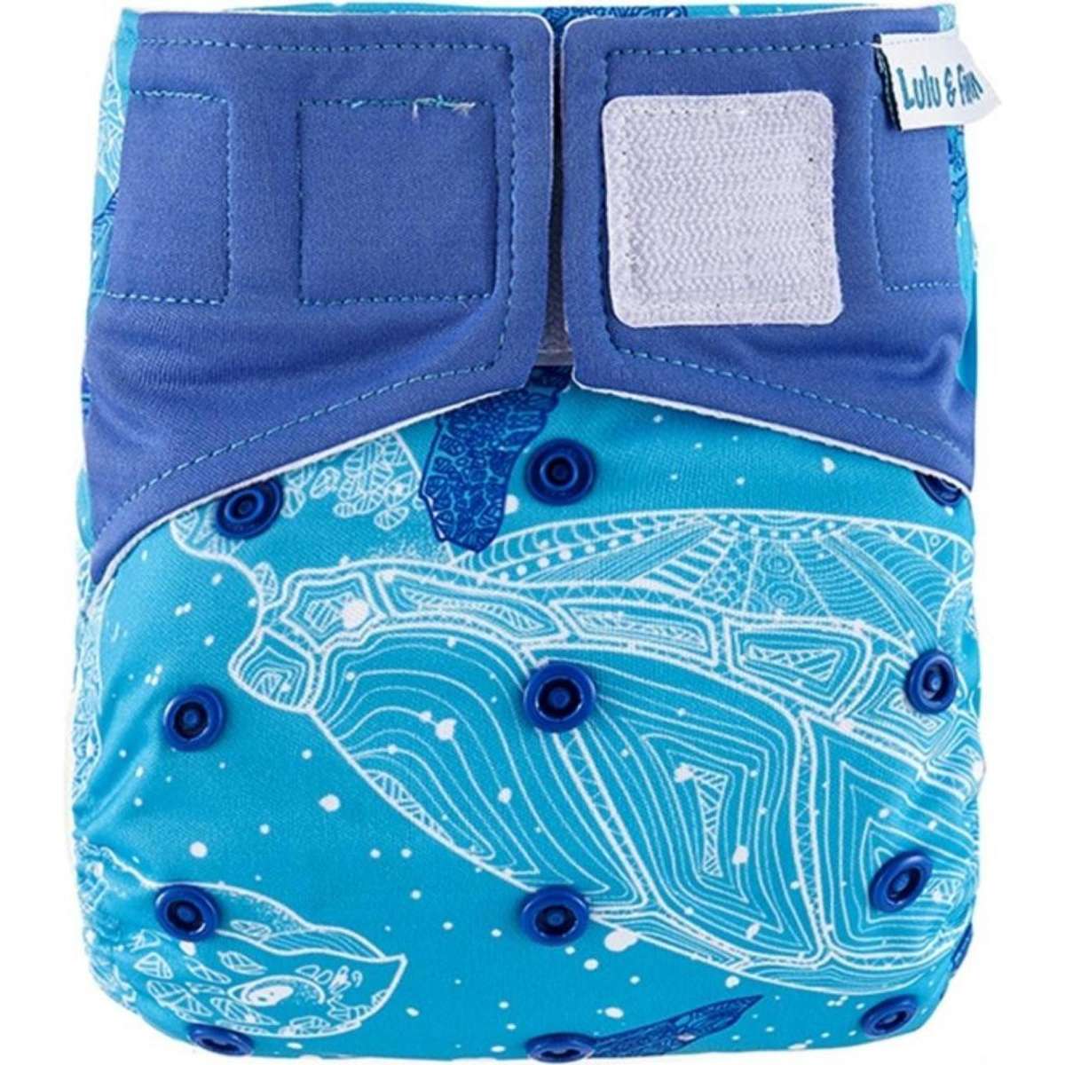 Lulu & Finn Sea Turtles Hook And Loop Reusable Cloth Nappy Woolworths