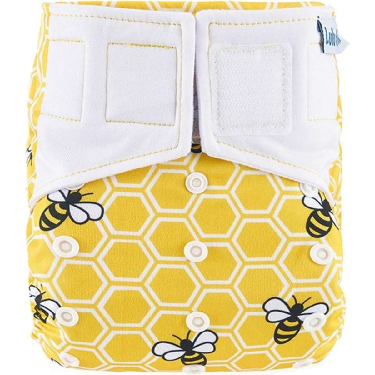 Lulu & Finn Beehive Hook And Loop Reusable Cloth Nappy Woolworths
