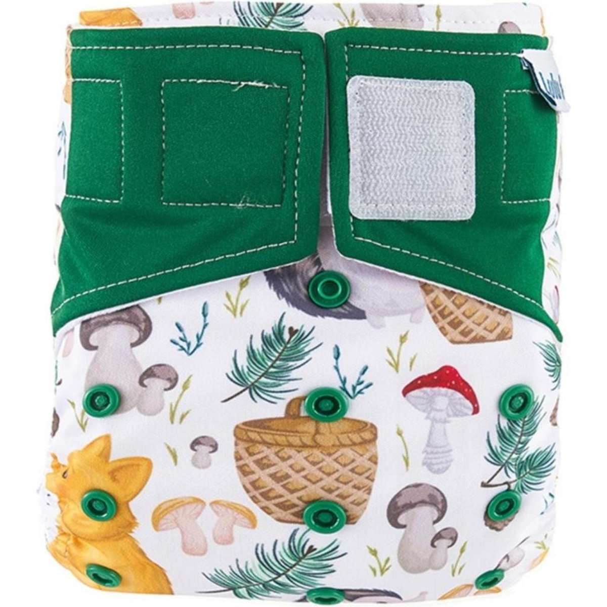Lulu & Finn Toadstool Hook And Loop Reusable Cloth Nappy Woolworths