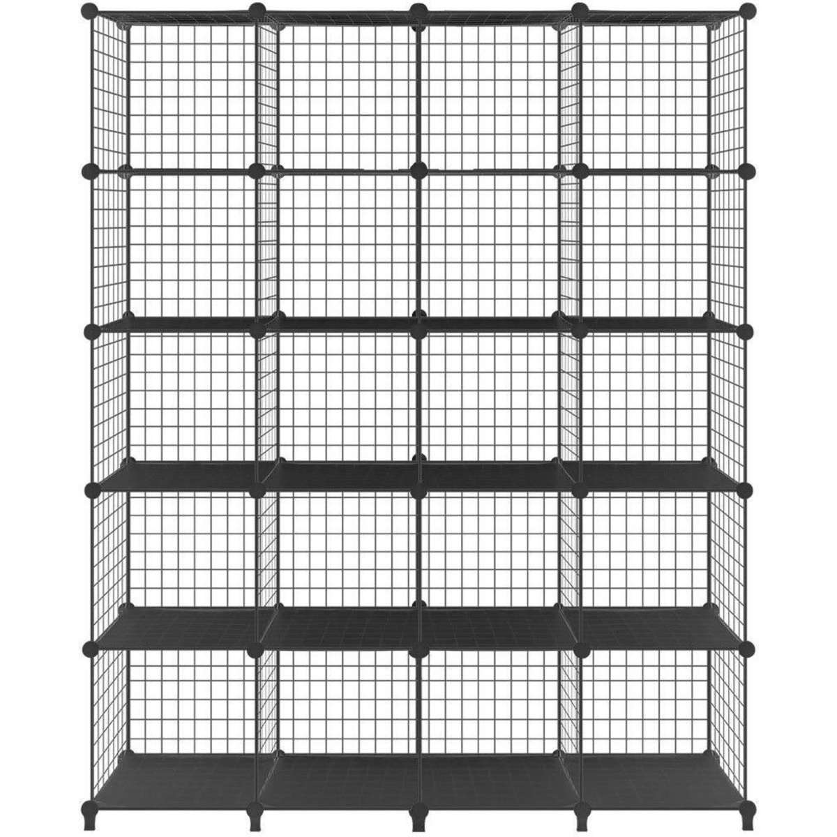 Ausway Metal Wire Cube Storage DIY 20 Cubes Modular Storage Shelf