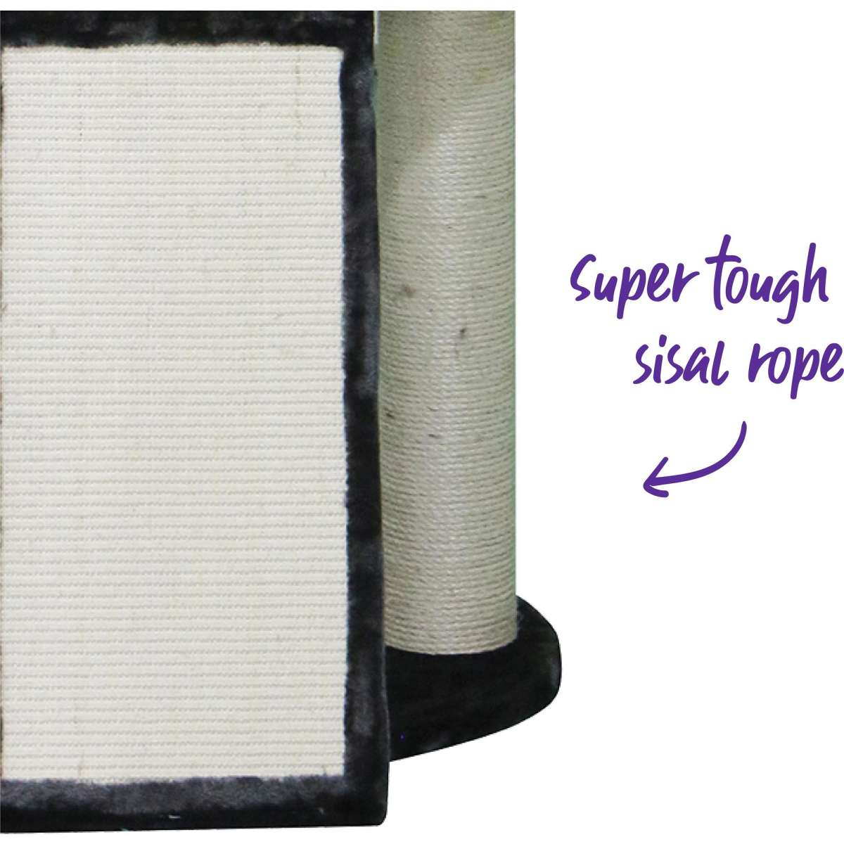 Kazoo Kitty Scratch & Sleep Post Cream & Charcoal Woolworths