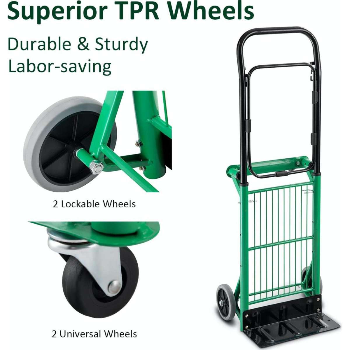 Costway 2-In-1 Platform Trolley Adjustable Hand Truck | Woolworths